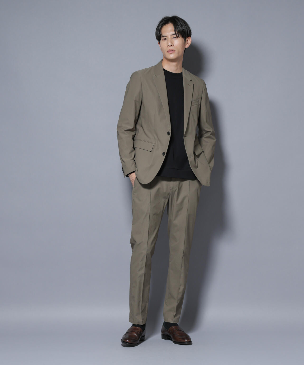 「N TROUSERS BASIC」TEXBRID(R) ツイルパンツ/ストレッチ・撥水(セットアップ可)