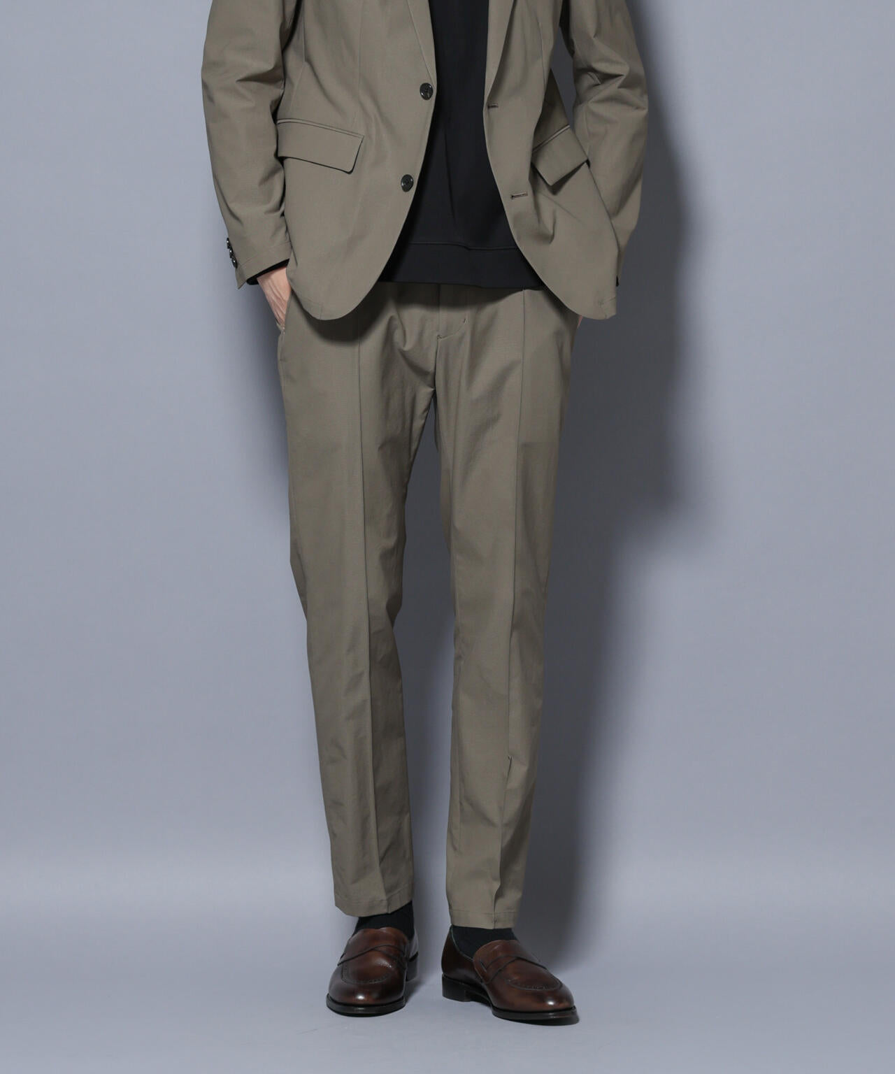 「N TROUSERS BASIC」TEXBRID(R) ツイルパンツ/ストレッチ・撥水(セットアップ可)