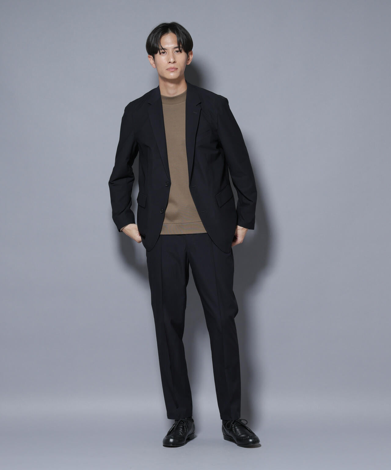 「N TROUSERS BASIC」SizeMoreTEXBRID(R)ストレッチパンツ(セットアップ可)