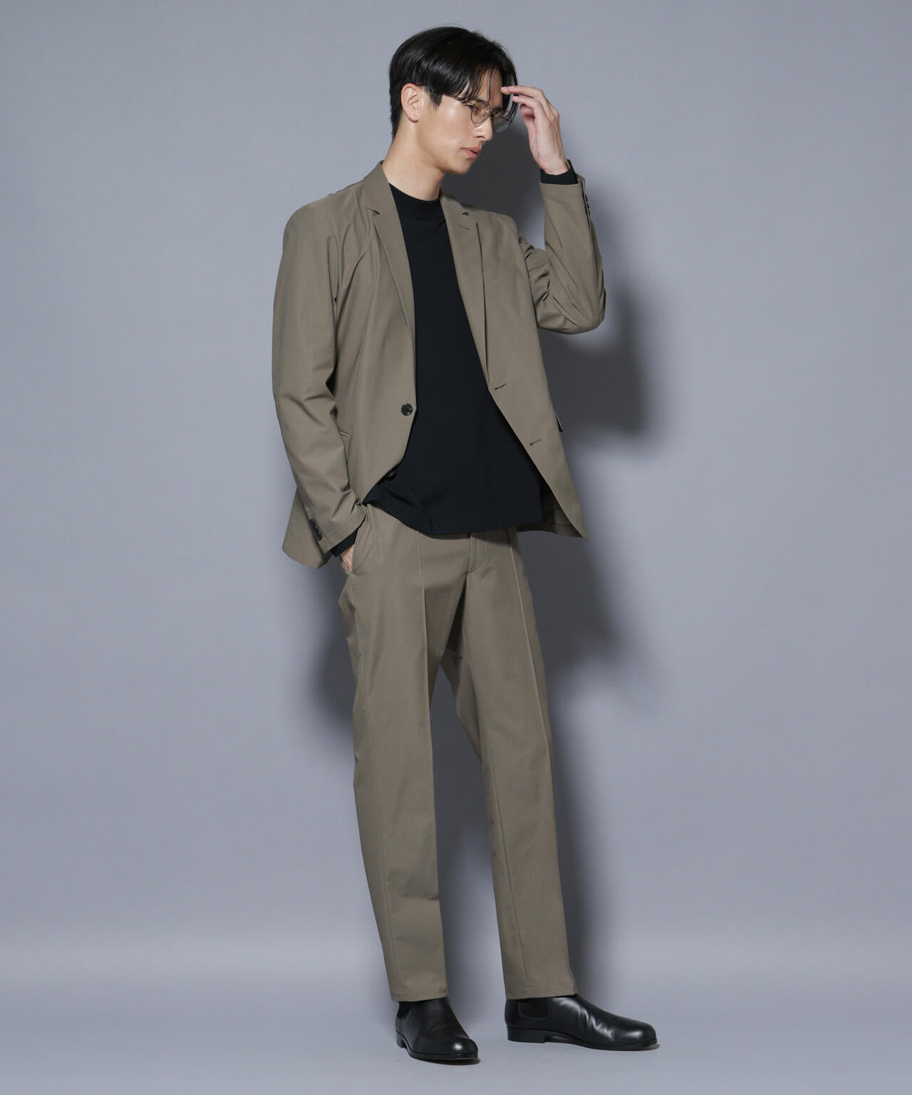 「N TROUSERS BASIC」SizeMoreTEXBRID(R)ストレッチパンツ(セットアップ可)