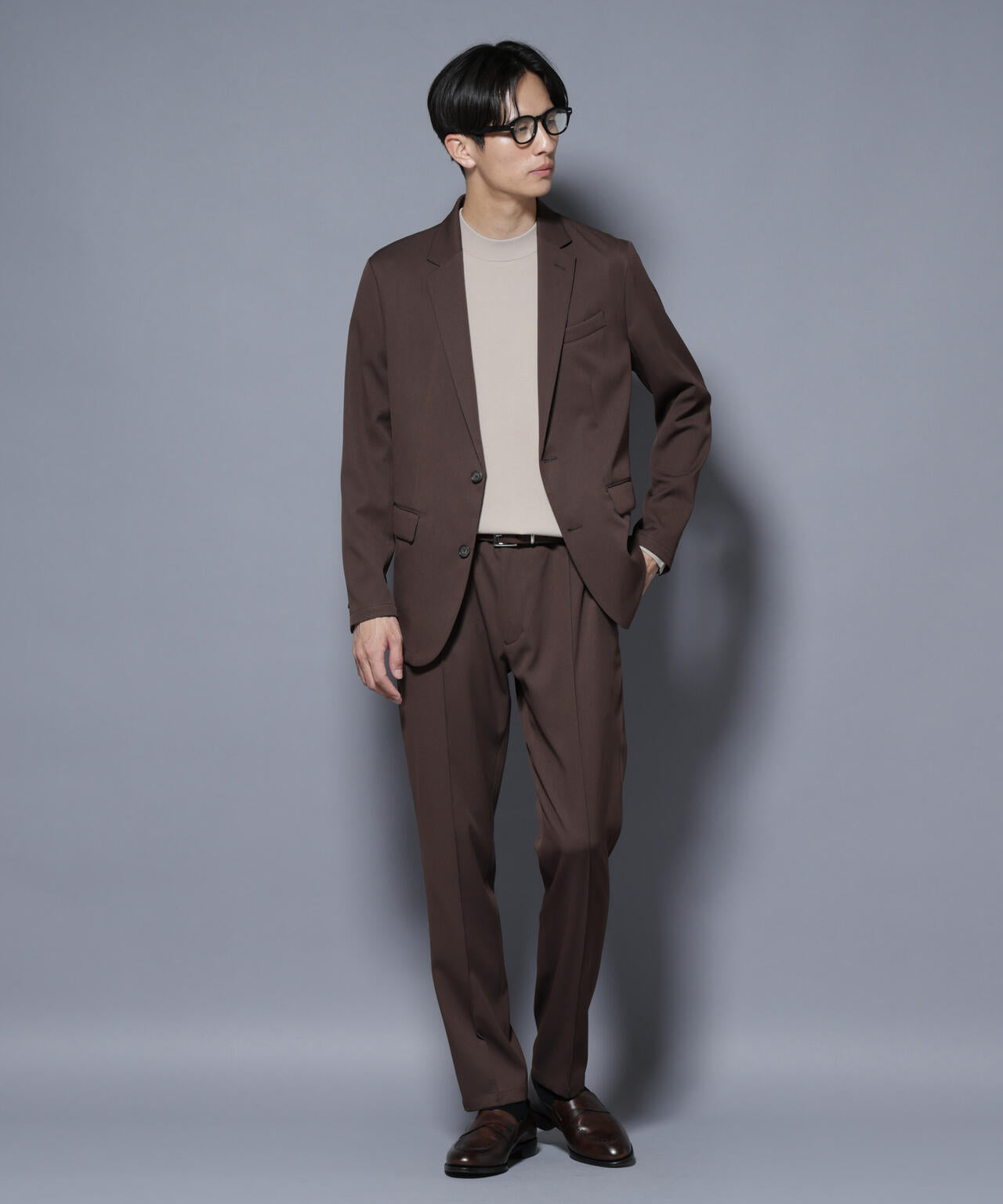 「N TROUSERS BASIC」 シャドーストライプパンツ(セットアップ可)