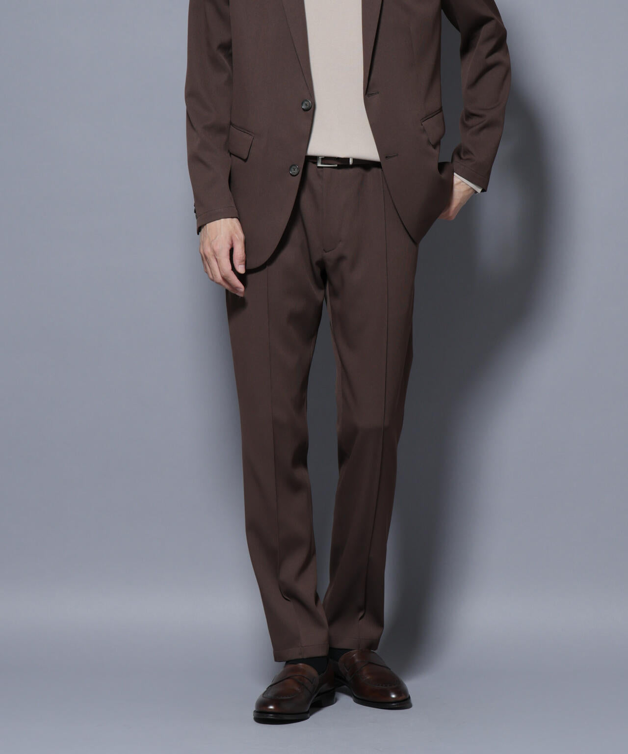 「N TROUSERS BASIC」 シャドーストライプパンツ(セットアップ可)