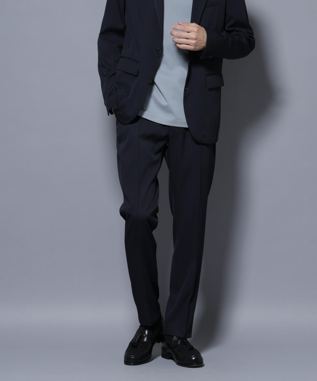 「N TROUSERS BASIC」 シャドーストライプパンツ(セットアップ可)