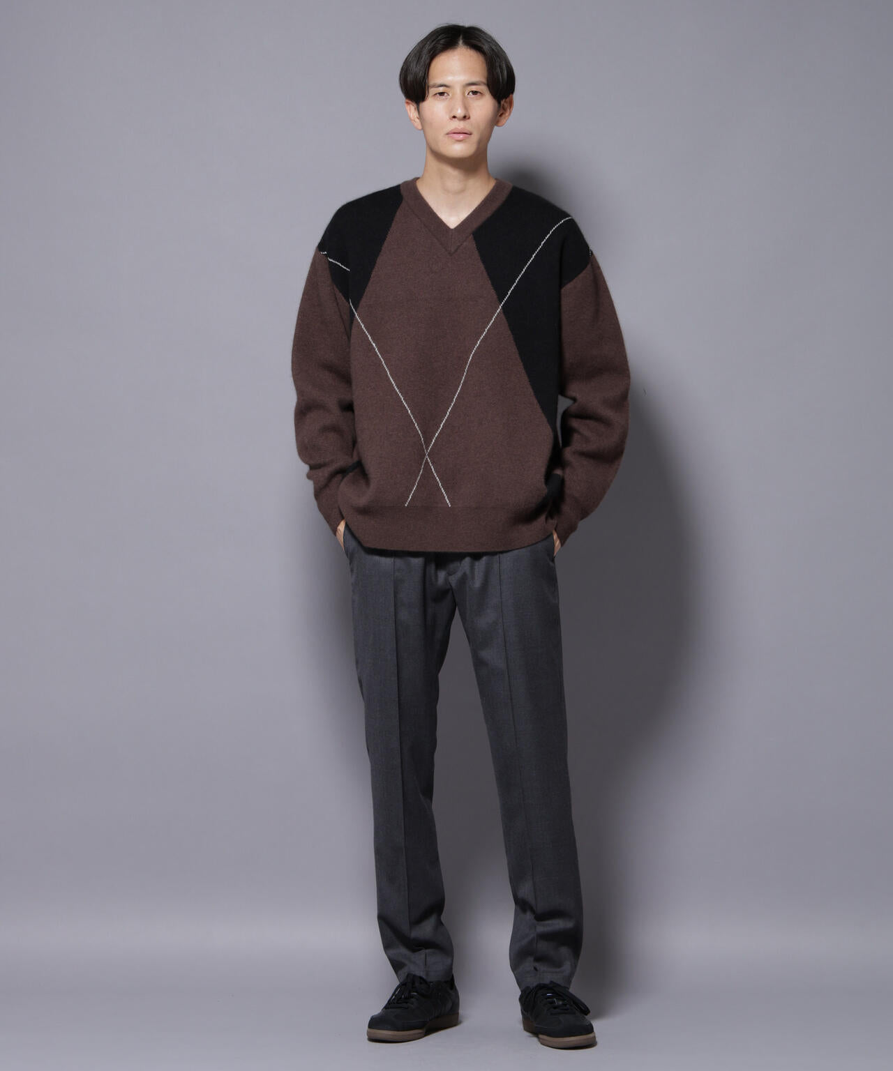 「N TROUSERS PREMIUM」RENU(R)ウール混洗えるサキソニーパンツ(セットアップ可)