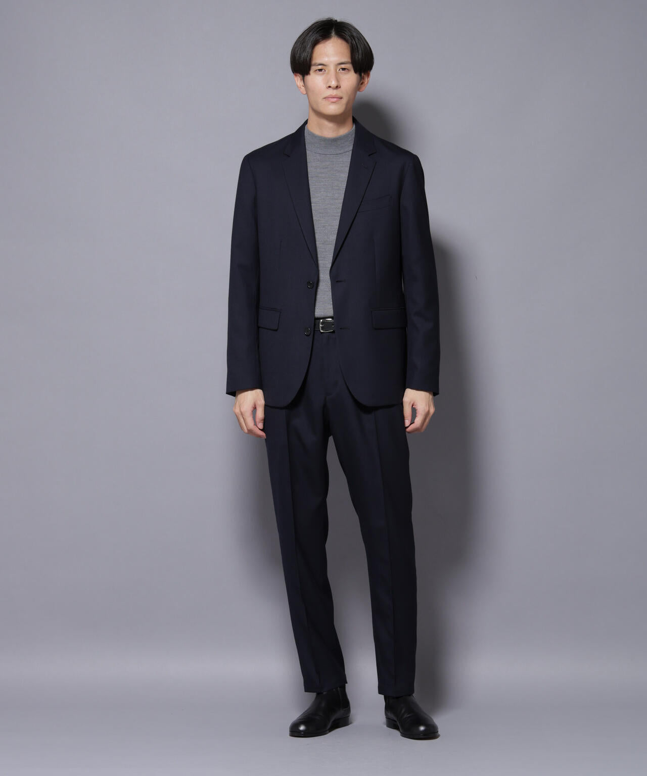 「N TROUSERS PREMIUM」RENU(R)ウール混洗えるサキソニーパンツ(セットアップ可)