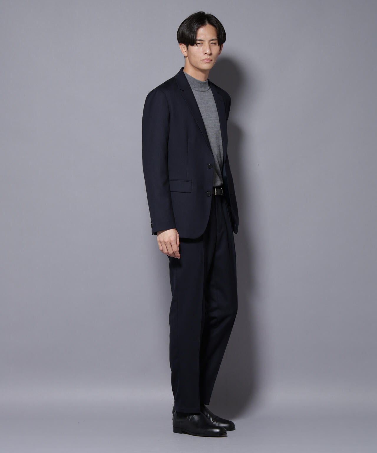 「N TROUSERS PREMIUM」RENU(R)ウール混洗えるサキソニーパンツ(セットアップ可)