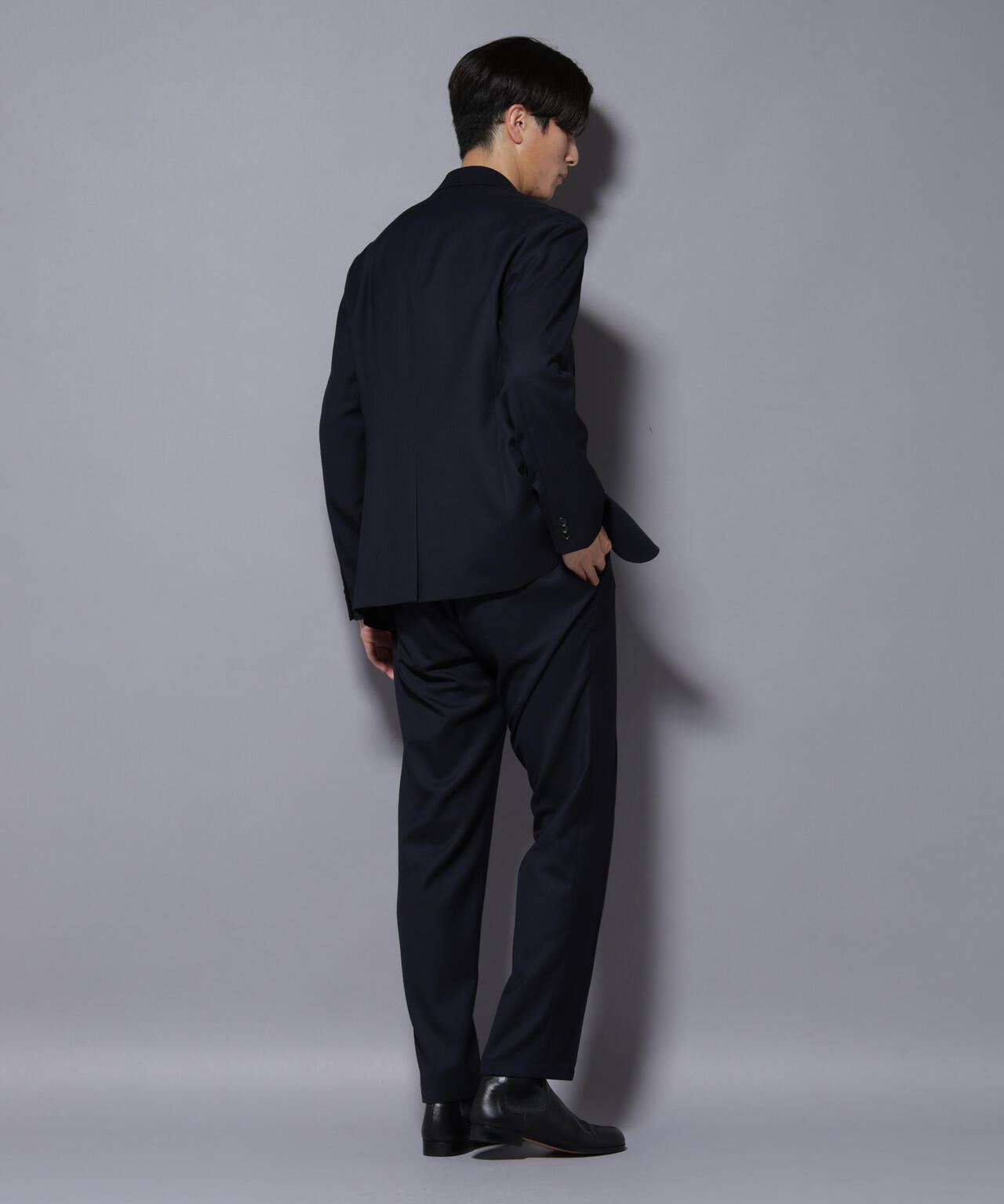 「N TROUSERS PREMIUM」RENU(R)ウール混洗えるサキソニーパンツ(セットアップ可)