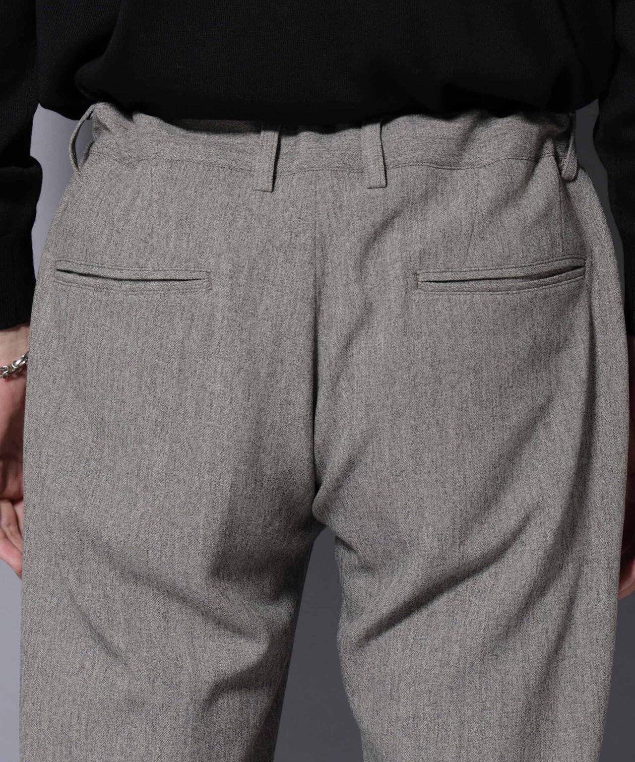 「N TROUSERS BASIC」 洗えるMIXツイードストレッチパンツ(セットアップ可)