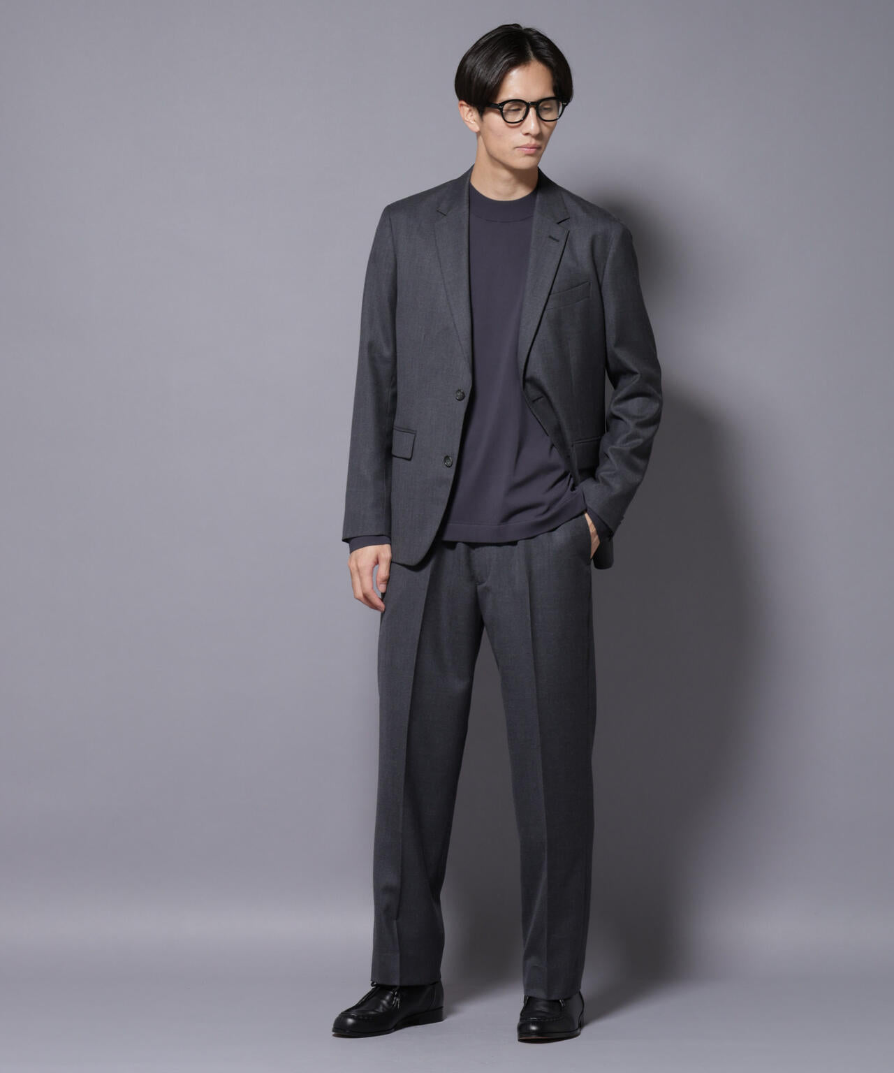 「N TROUSERS PREMIUM」RENU(R)洗えるサキソニーストレートパンツ