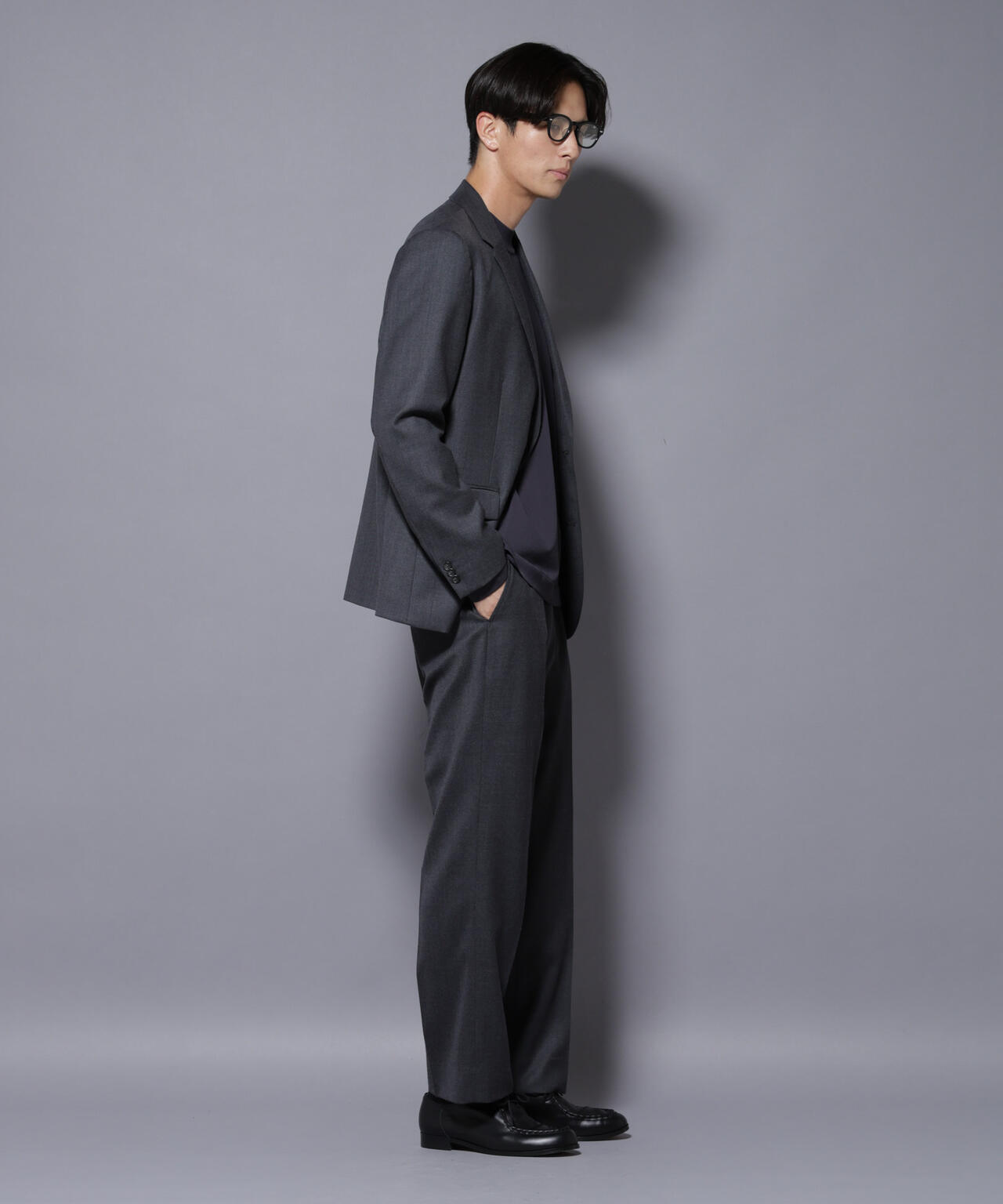 「N TROUSERS PREMIUM」RENU(R)洗えるサキソニーストレートパンツ