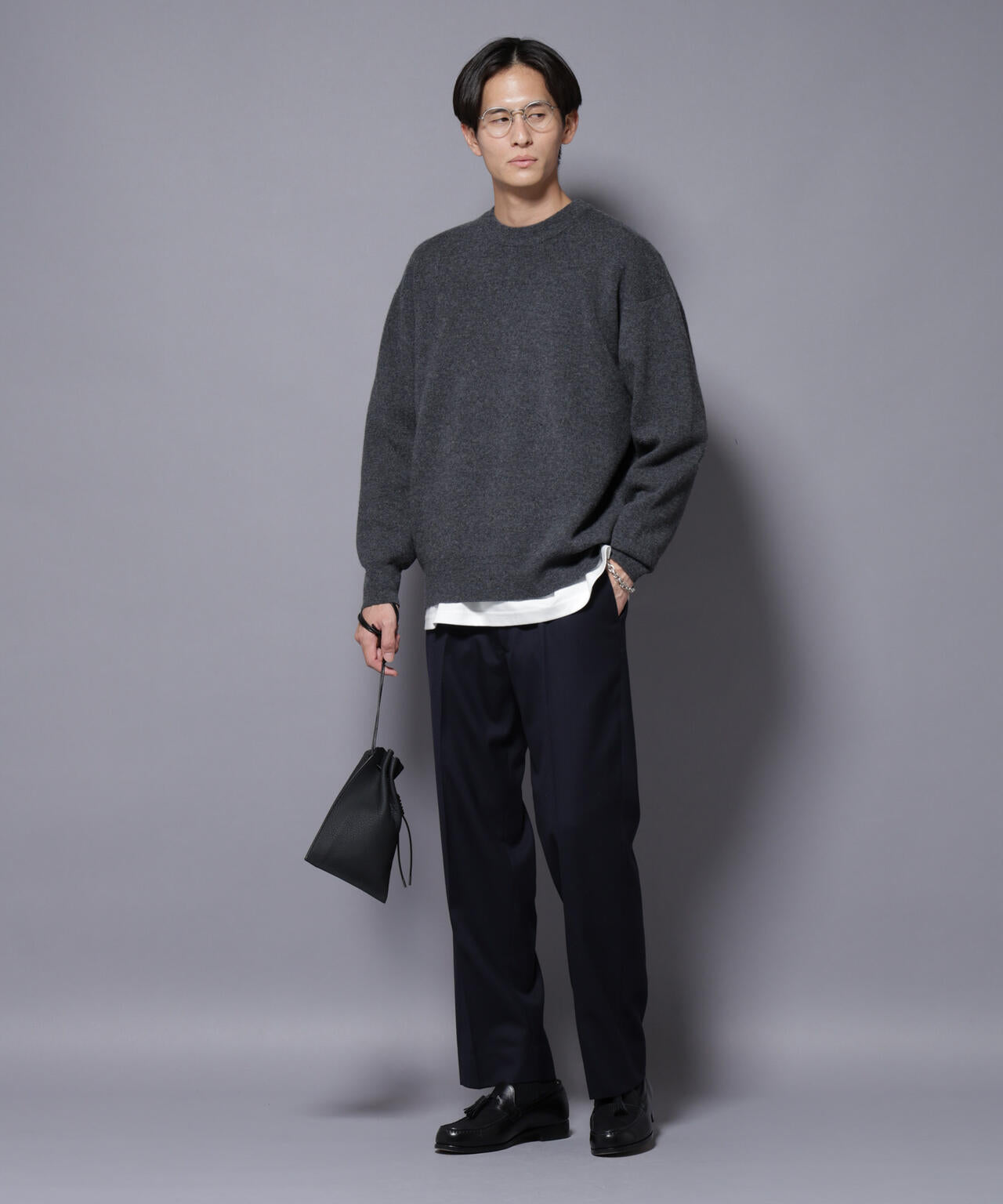 「N TROUSERS PREMIUM」RENU(R)洗えるサキソニーストレートパンツ