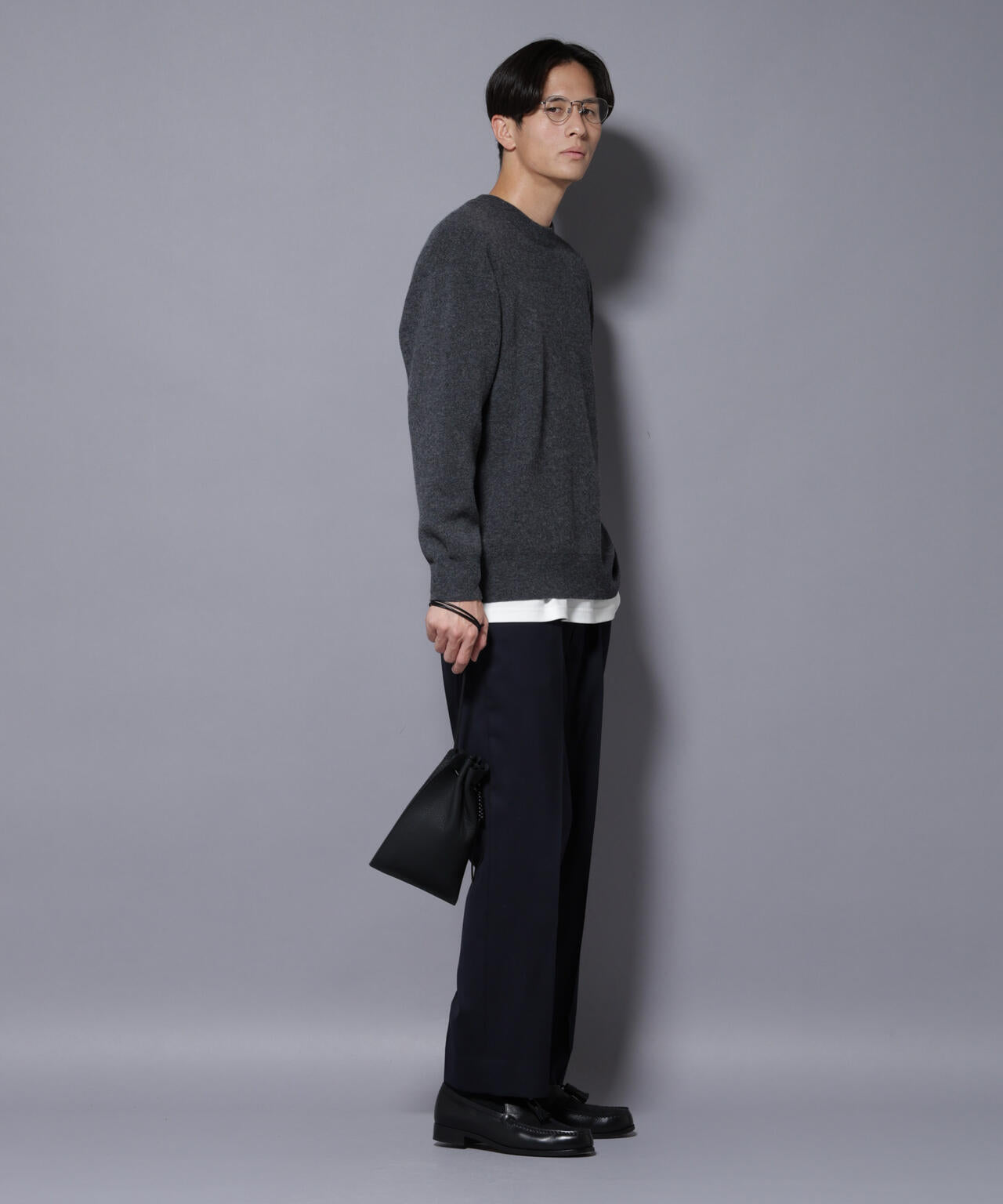 「N TROUSERS PREMIUM」RENU(R)洗えるサキソニーストレートパンツ