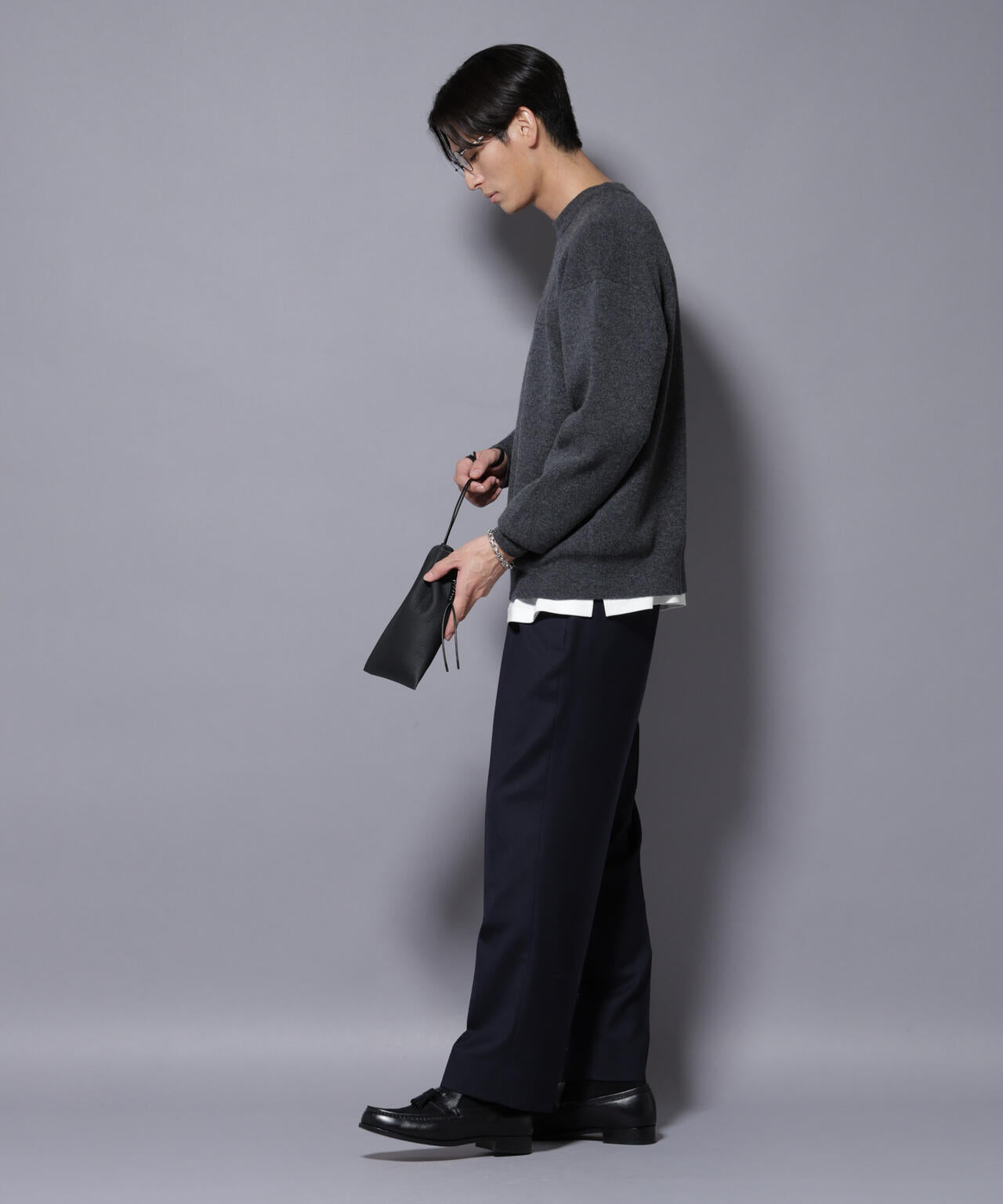 「N TROUSERS PREMIUM」RENU(R)洗えるサキソニーストレートパンツ