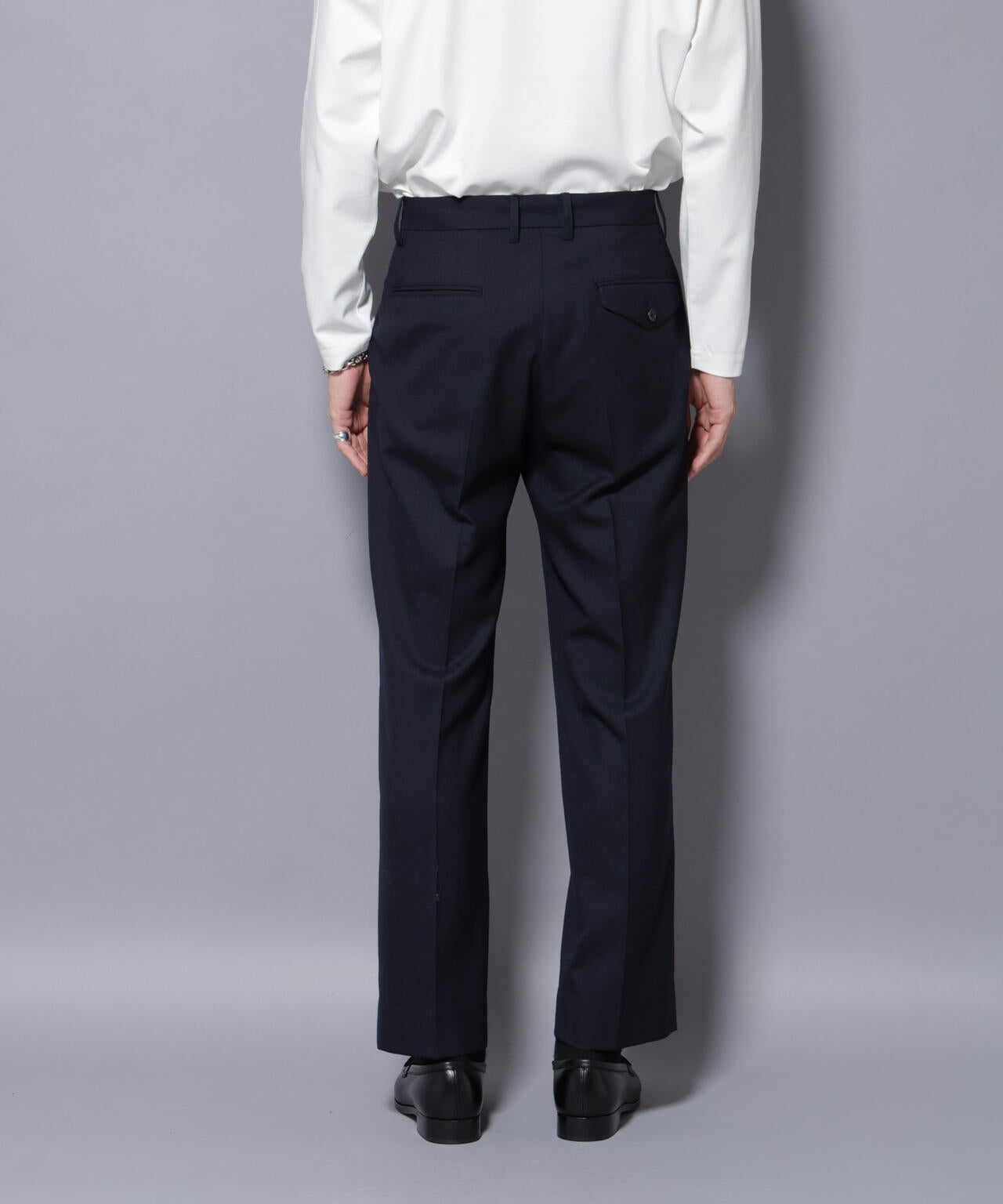 「N TROUSERS PREMIUM」RENU(R)洗えるサキソニーストレートパンツ