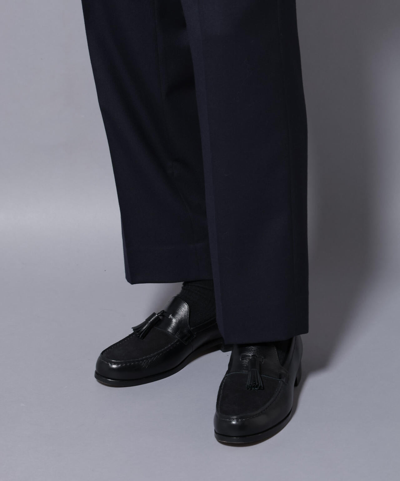 「N TROUSERS PREMIUM」RENU(R)洗えるサキソニーストレートパンツ