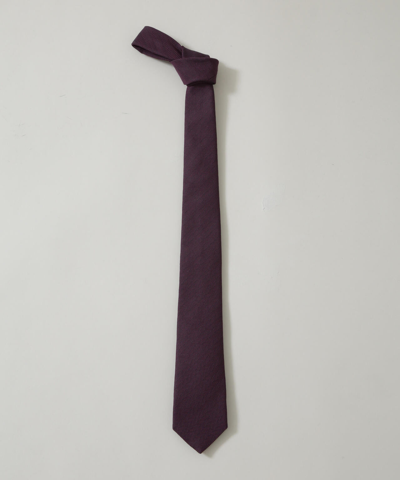 京都西陣ウォッシャブルヘリンボーンソリッドネクタイ
