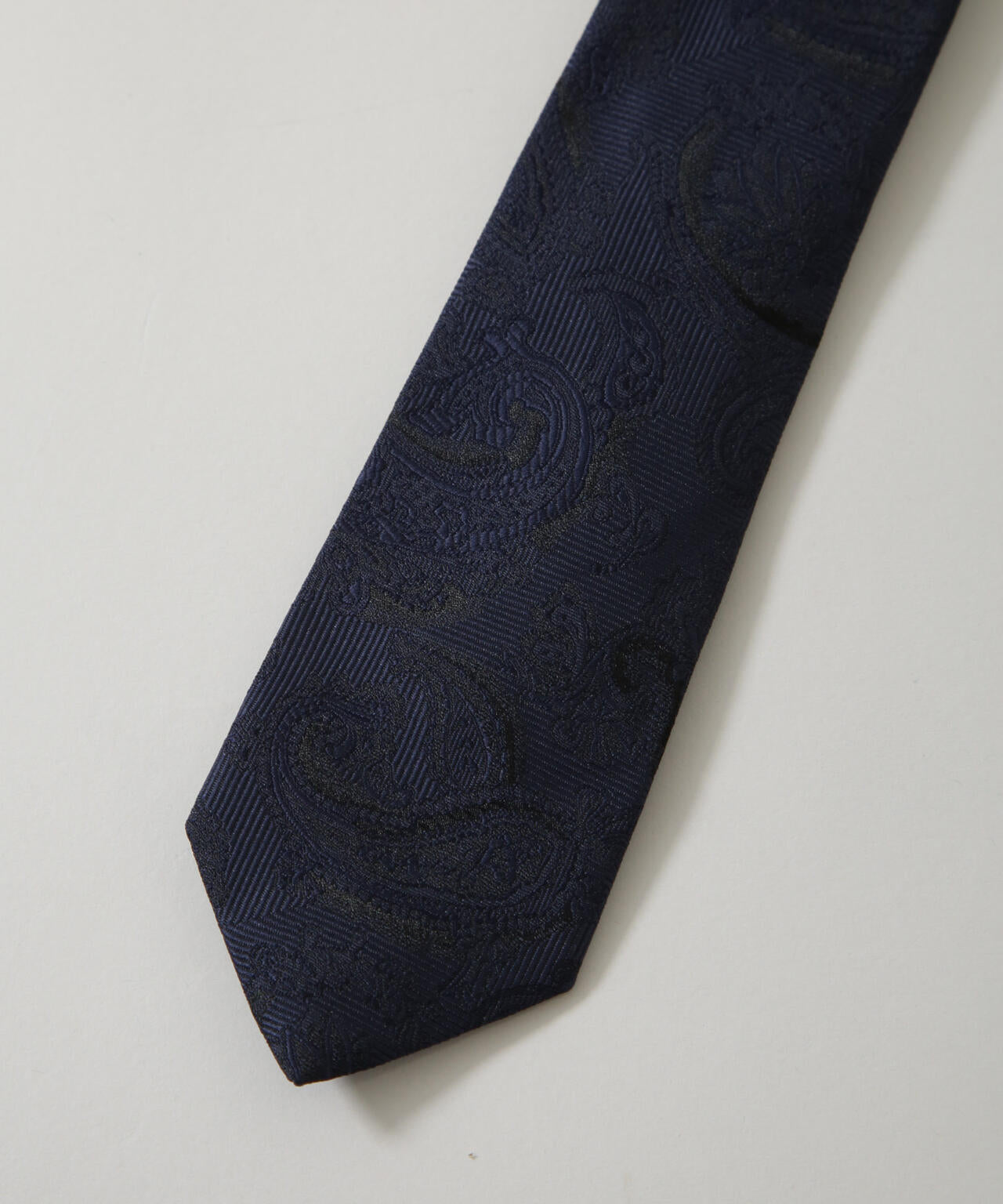 京都西陣ウォッシャブルシャドーペイズリーネクタイ 1