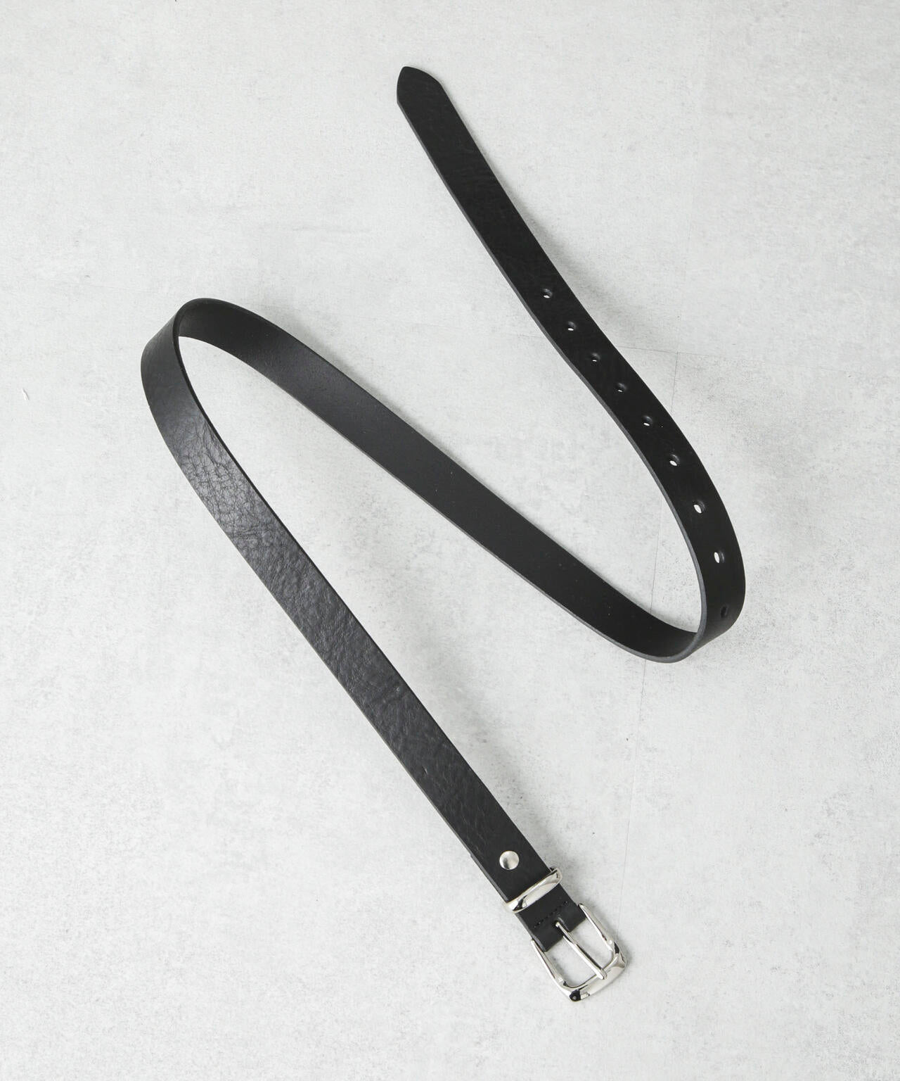 日本製イタリーレザーナローソリッドベルト