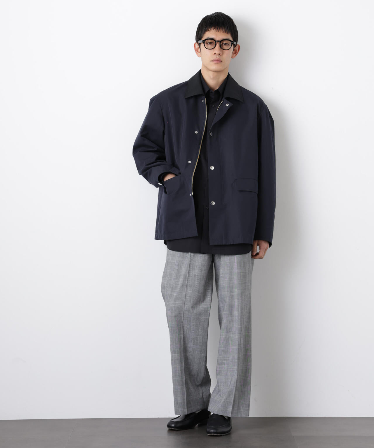 オーバージャケット「WARP PRINT」ライニング/撥水