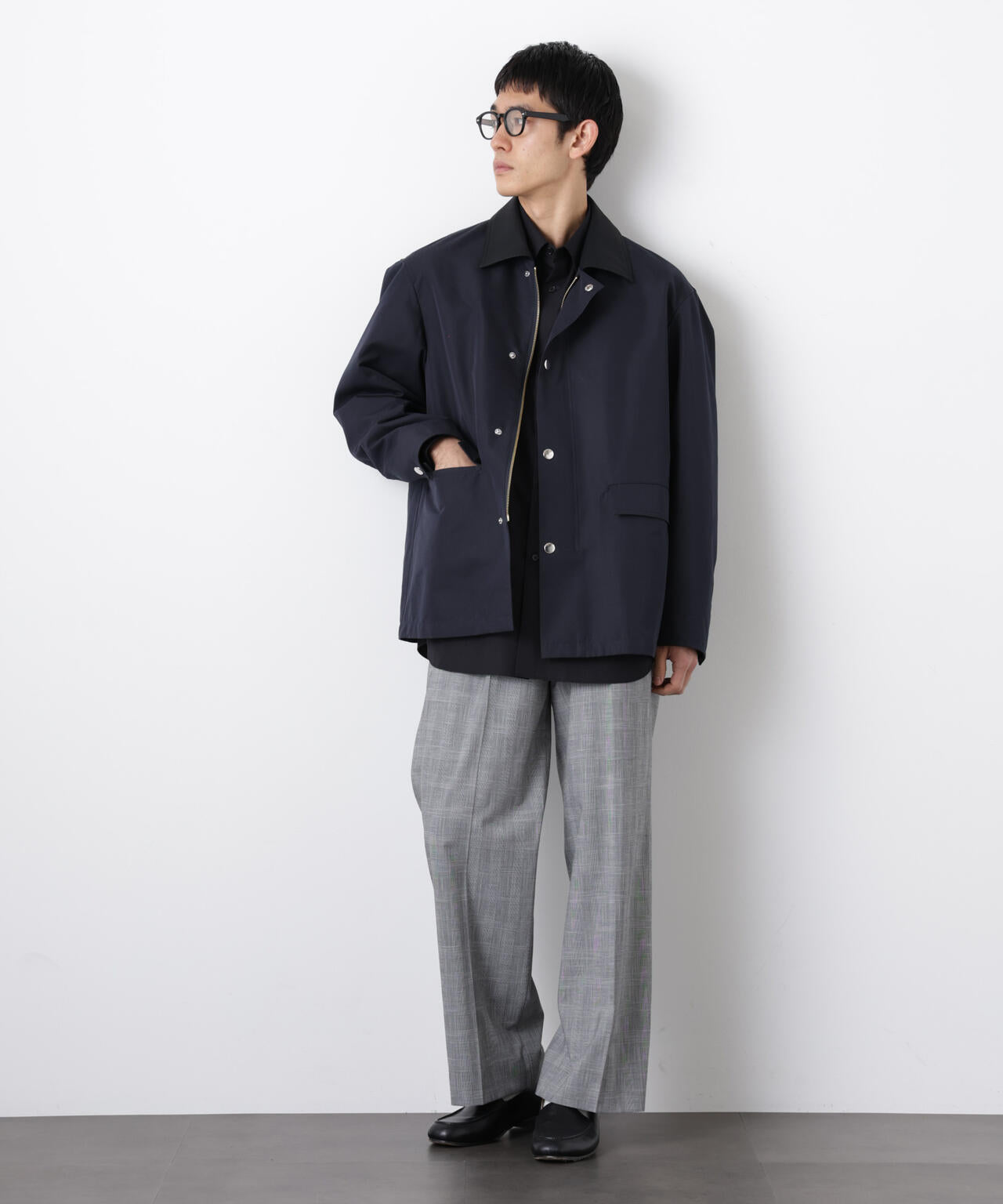 オーバージャケット「WARP PRINT」ライニング/撥水