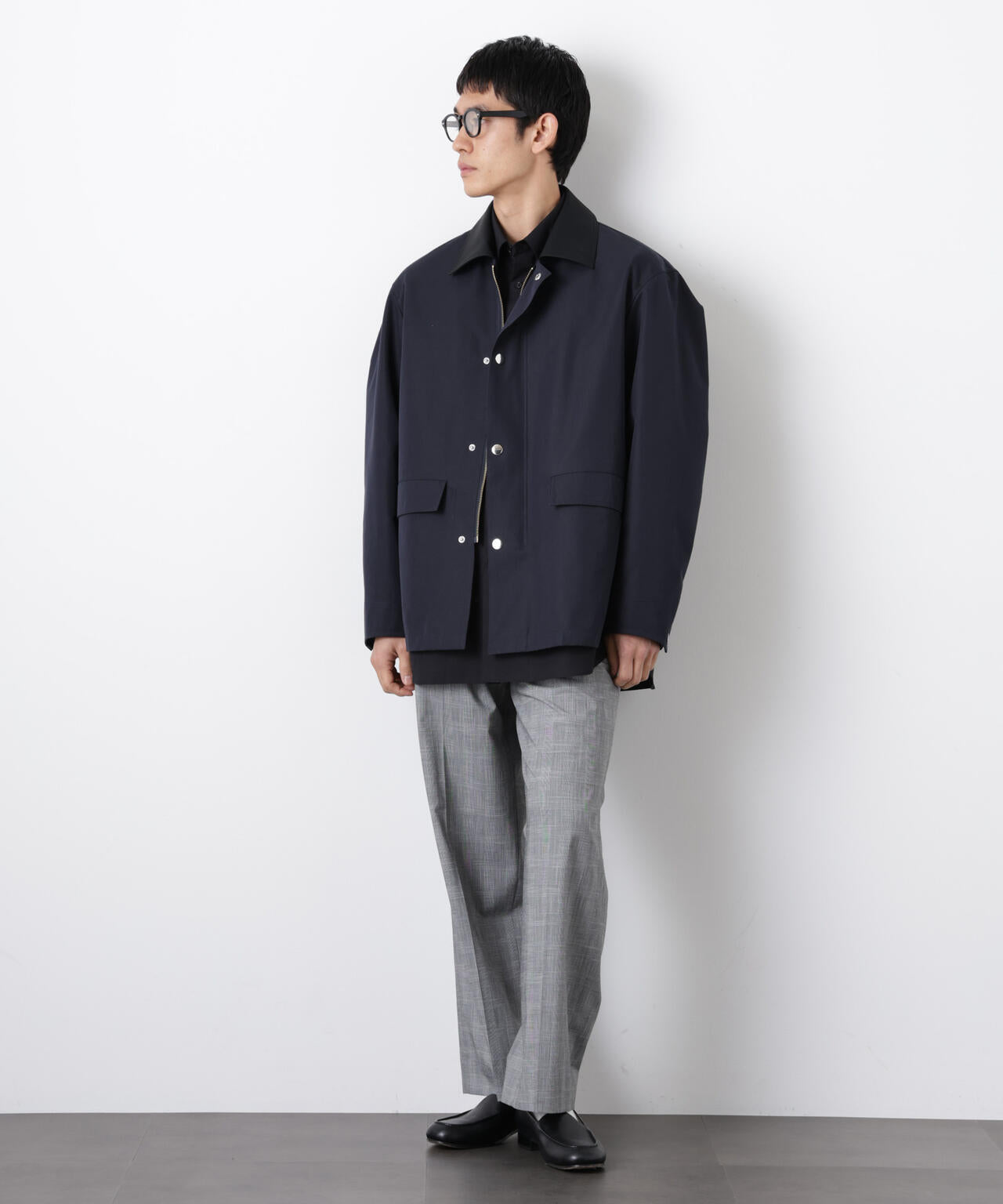 オーバージャケット「WARP PRINT」ライニング/撥水