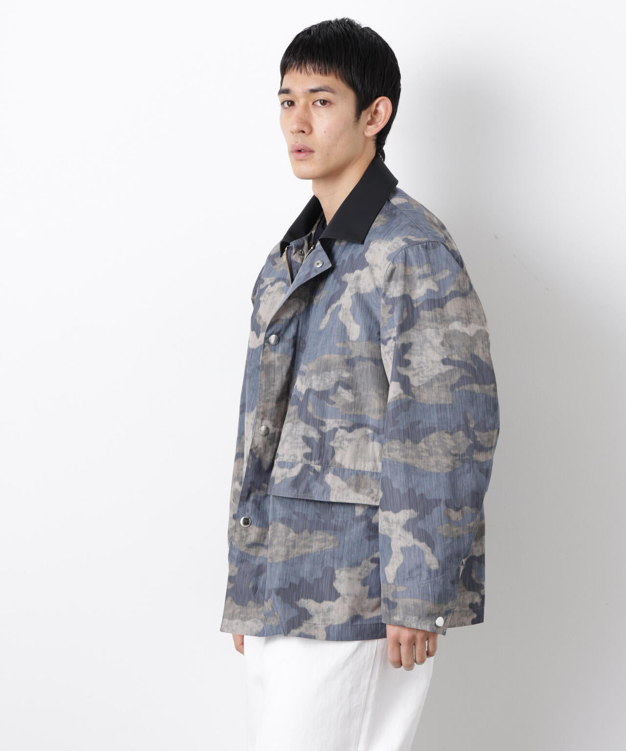 オーバージャケット「WARP PRINT」ライニング/撥水