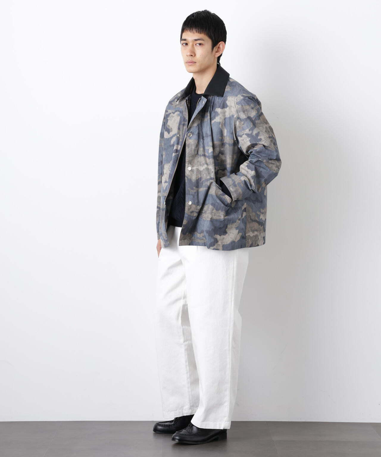 オーバージャケット「WARP PRINT」ライニング/撥水