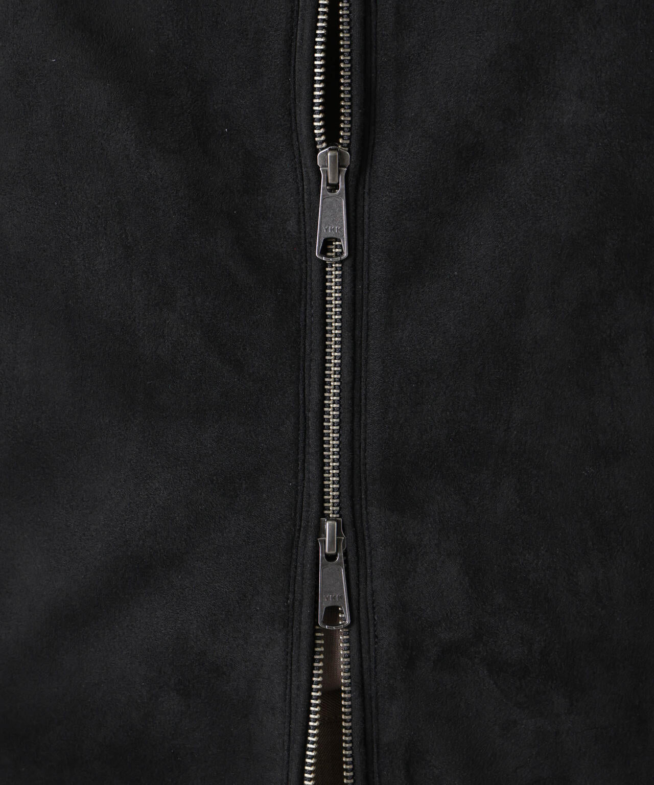 フェイクスエードバンドカラーライダースジャケット