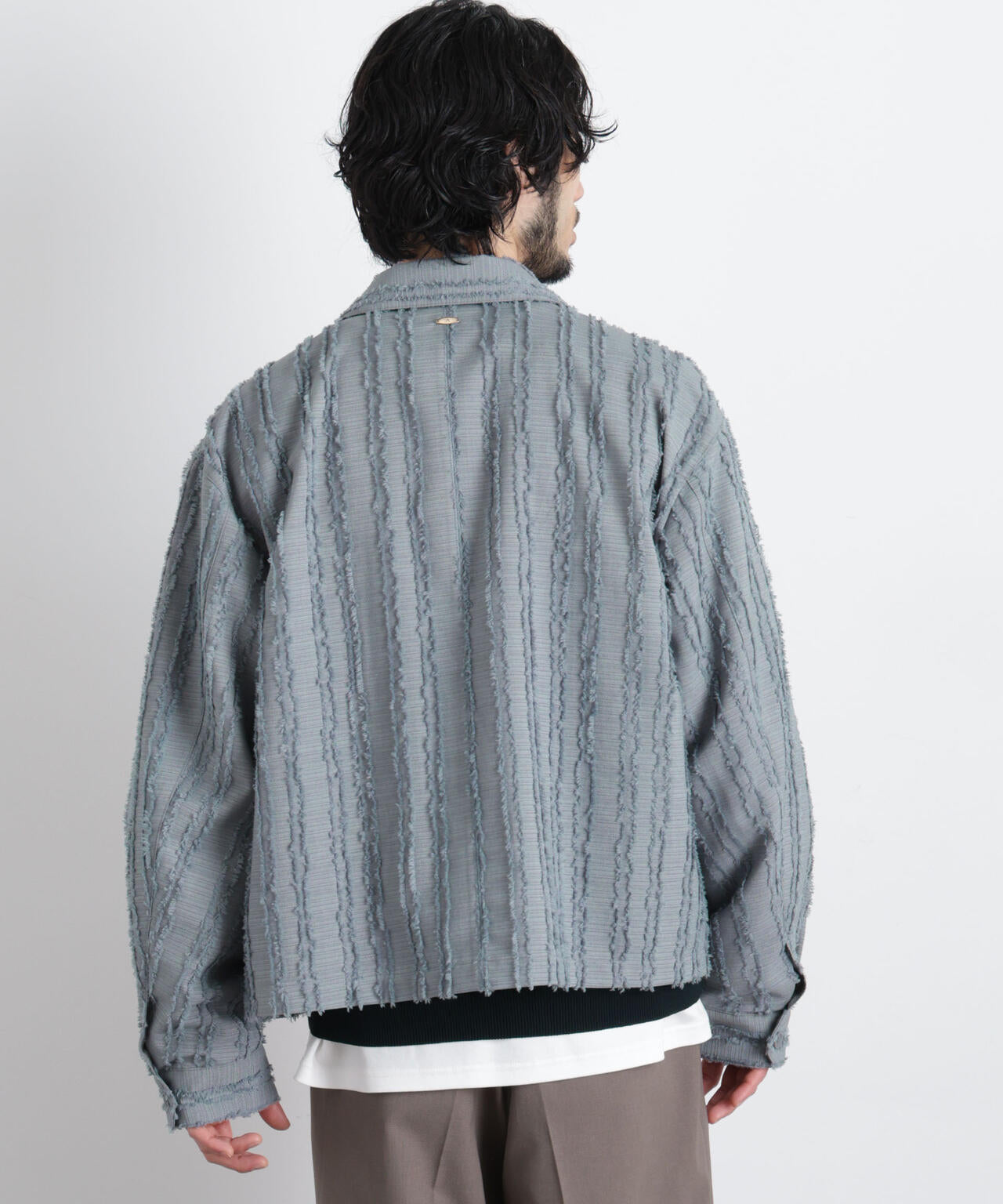 「ASSEMBLANC」カットレースフリンジブルゾン
