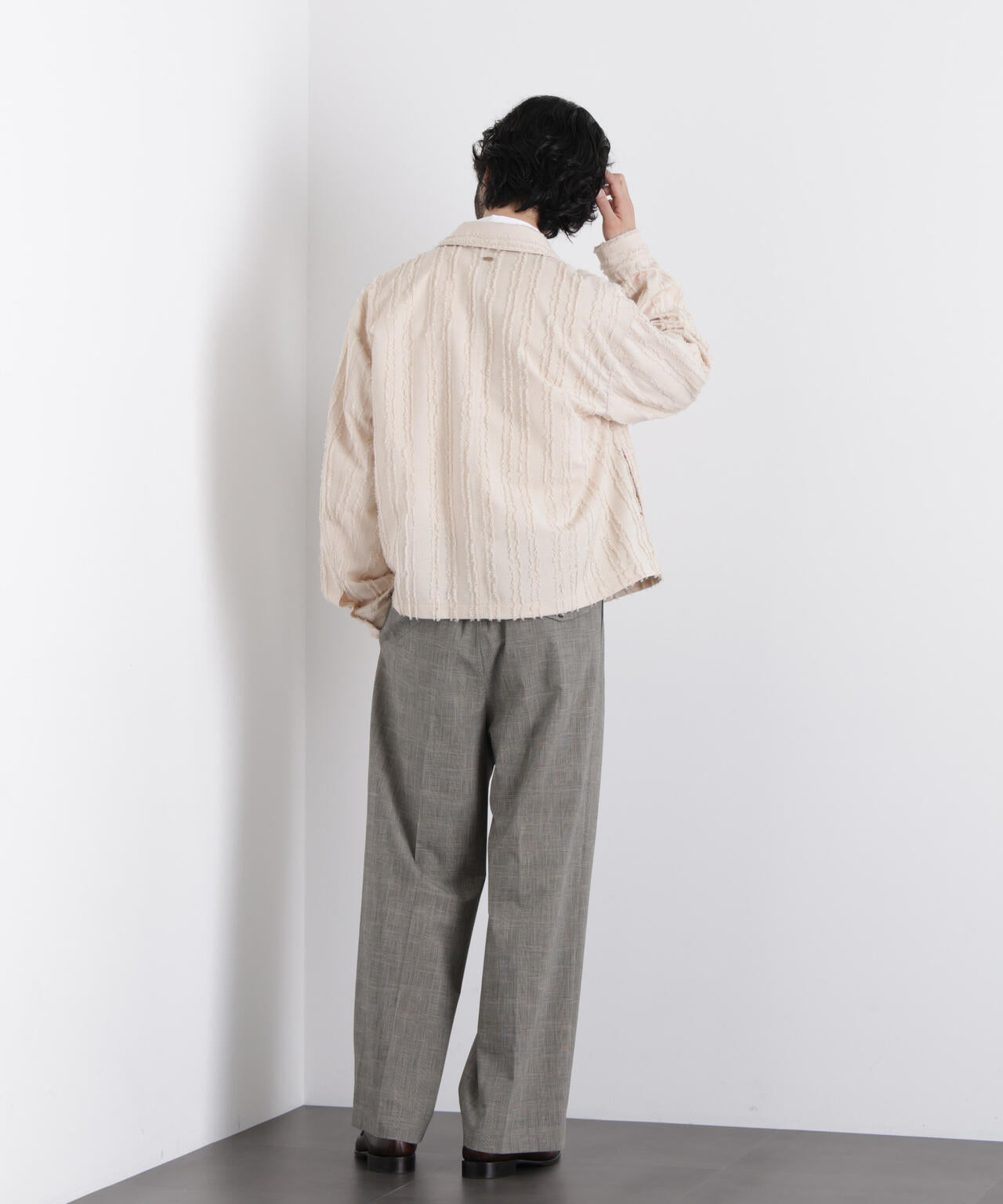 「ASSEMBLANC」カットレースフリンジブルゾン