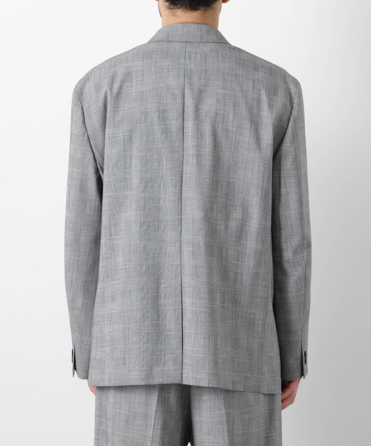 グレンチェックダブルブレストジャケット(セットアップ可)