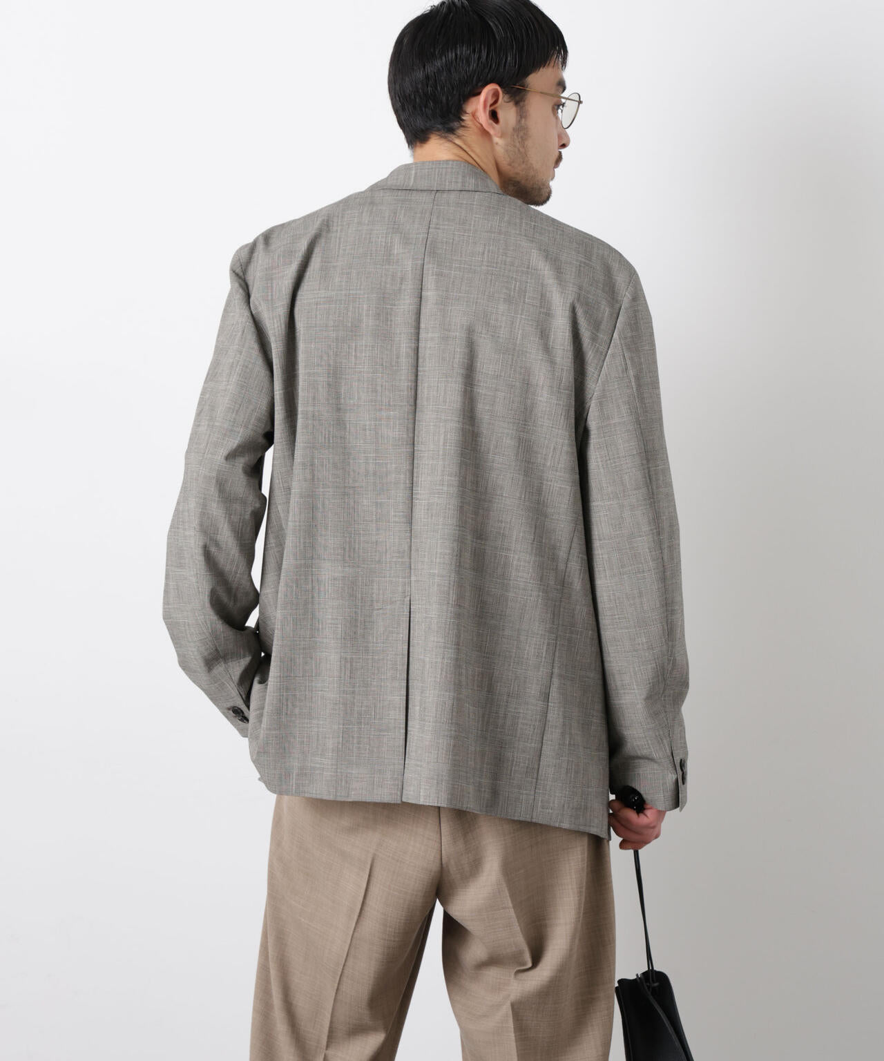 グレンチェックダブルブレストジャケット(セットアップ可)