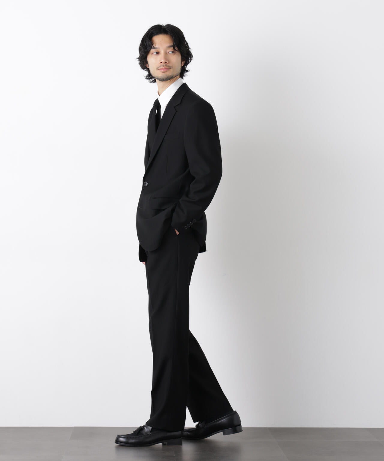 「Damerino Formal」 ブラックフォーマルオールシーズンジャケット(セットアップ可)