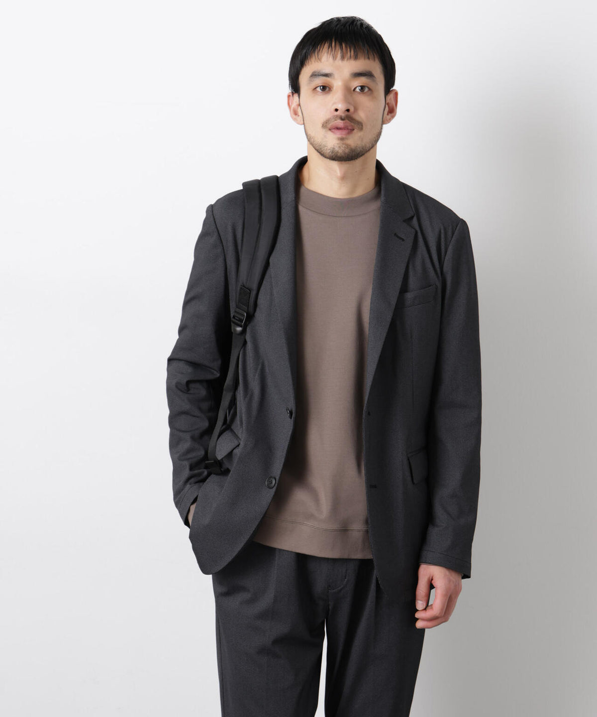 【大人気セットアップ】「Damerino」 軽量ジャージーデニムライクストレッチセットアップ