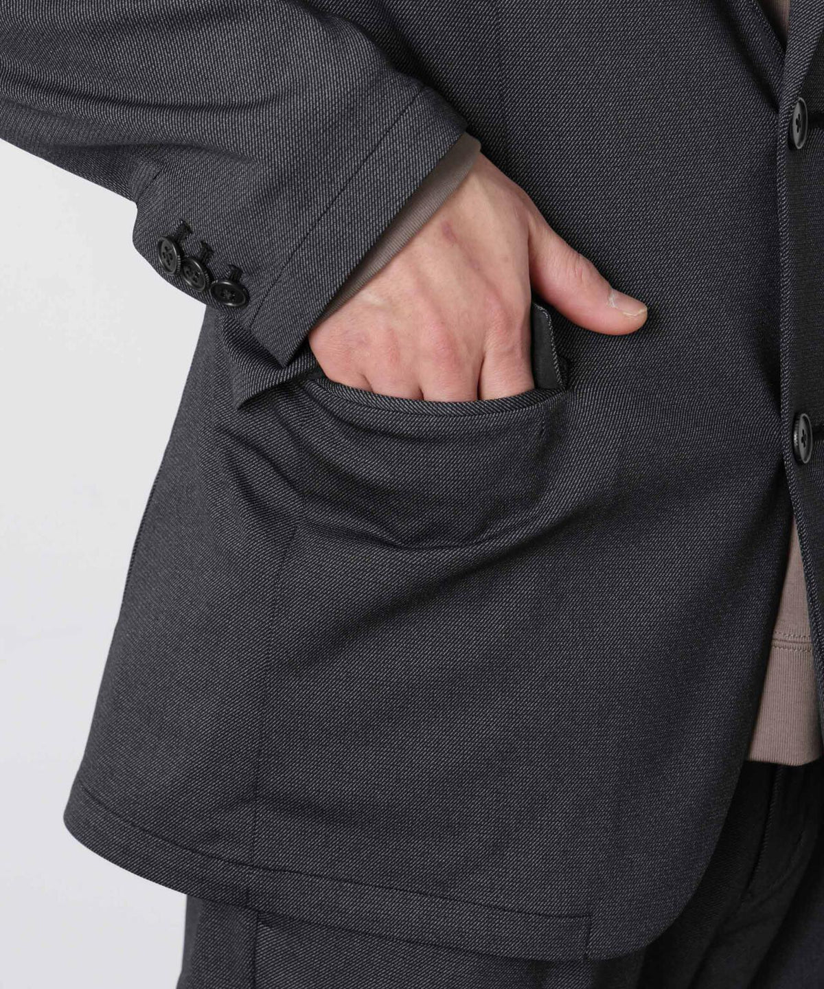【大人気セットアップ】「Damerino」 軽量ジャージーデニムライクストレッチセットアップ