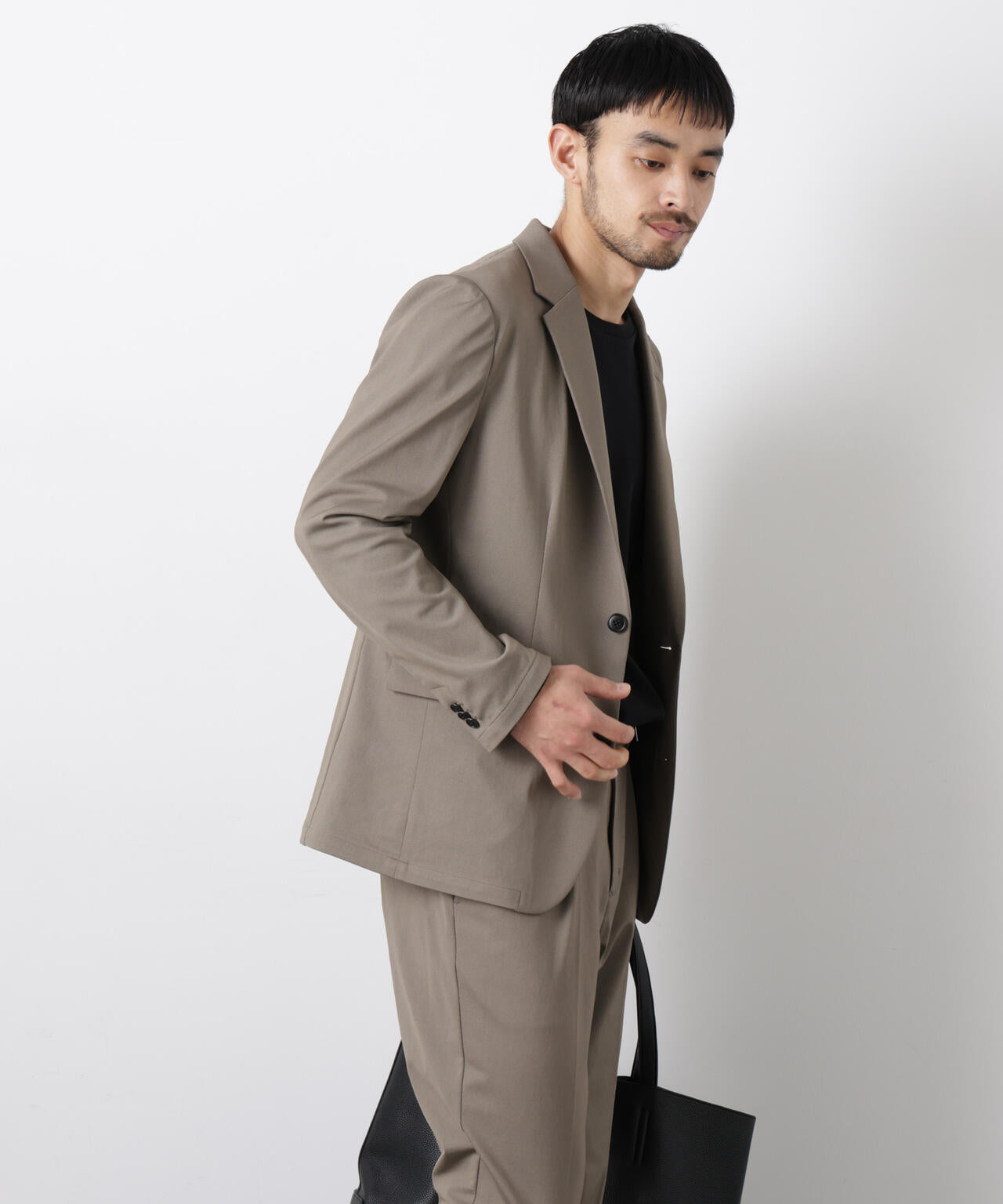 【大人気セットアップ】「Damerino」 軽量ジャージーデニムライクストレッチセットアップ