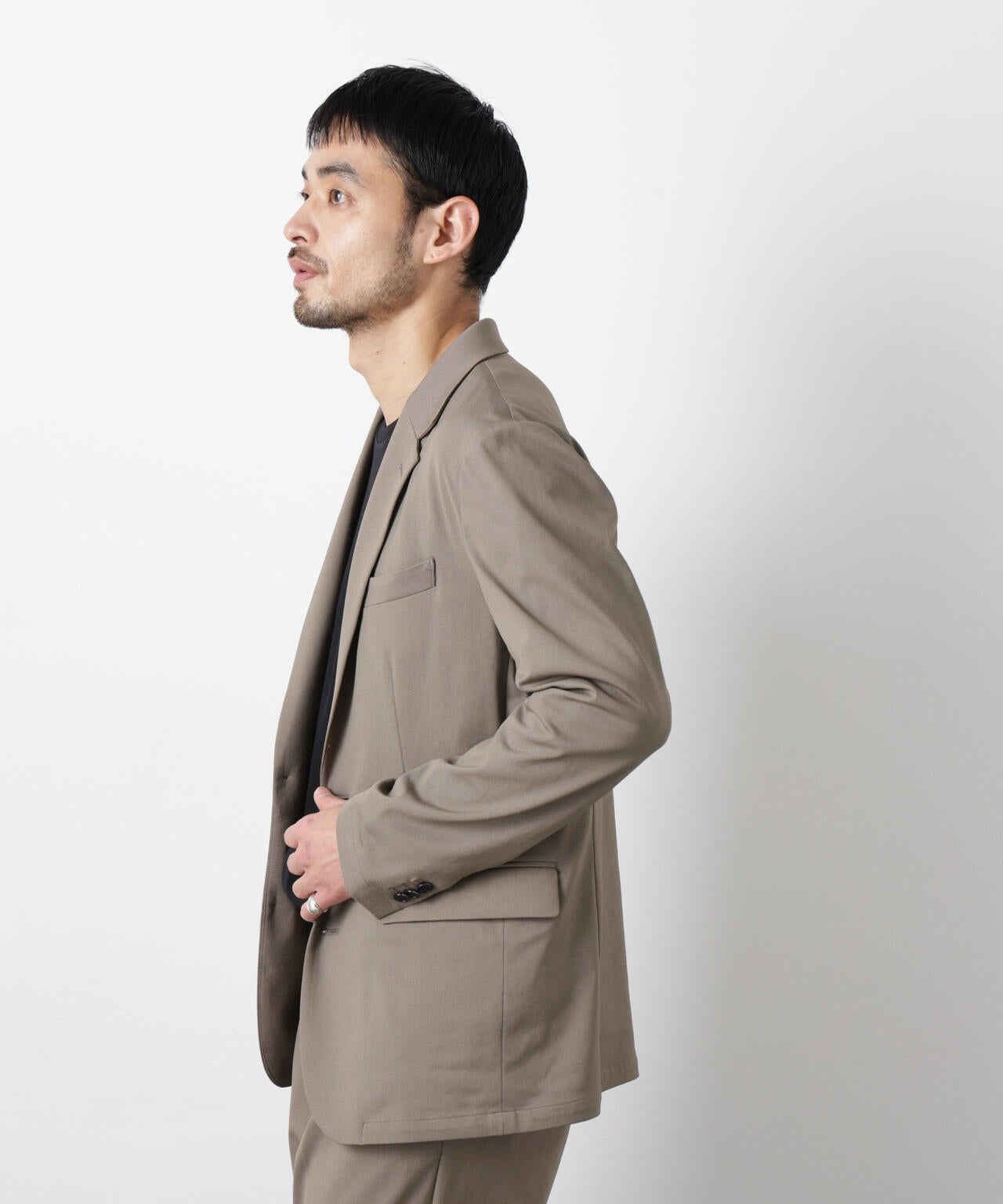 【大人気セットアップ】「Damerino」 軽量ジャージーデニムライクストレッチセットアップ