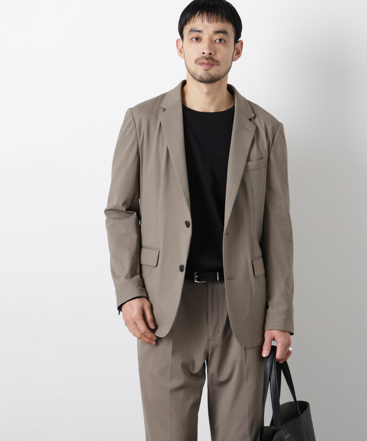【大人気セットアップ】「Damerino」 軽量ジャージーデニムライクストレッチセットアップ
