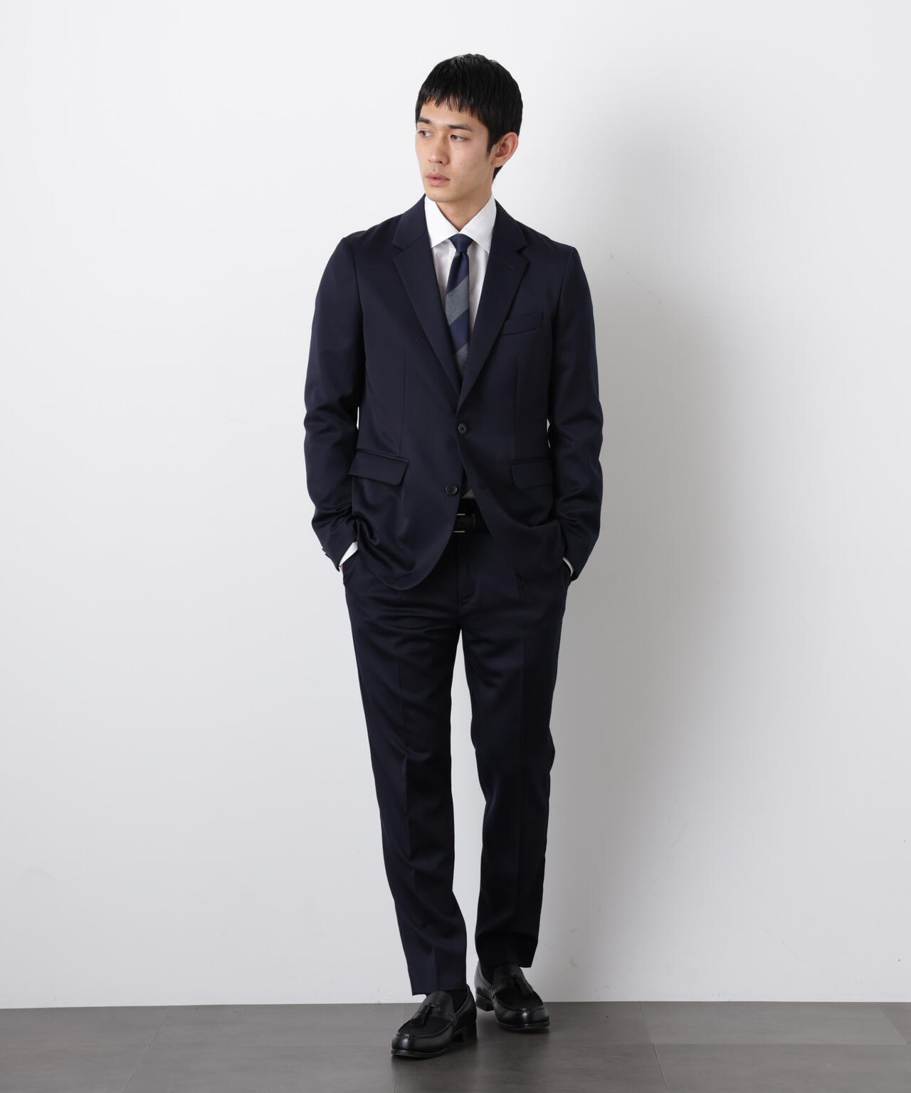 【大人気セットアップ】「Damerino」ExtrafineWoolmix ベネセットアップストレッチ
