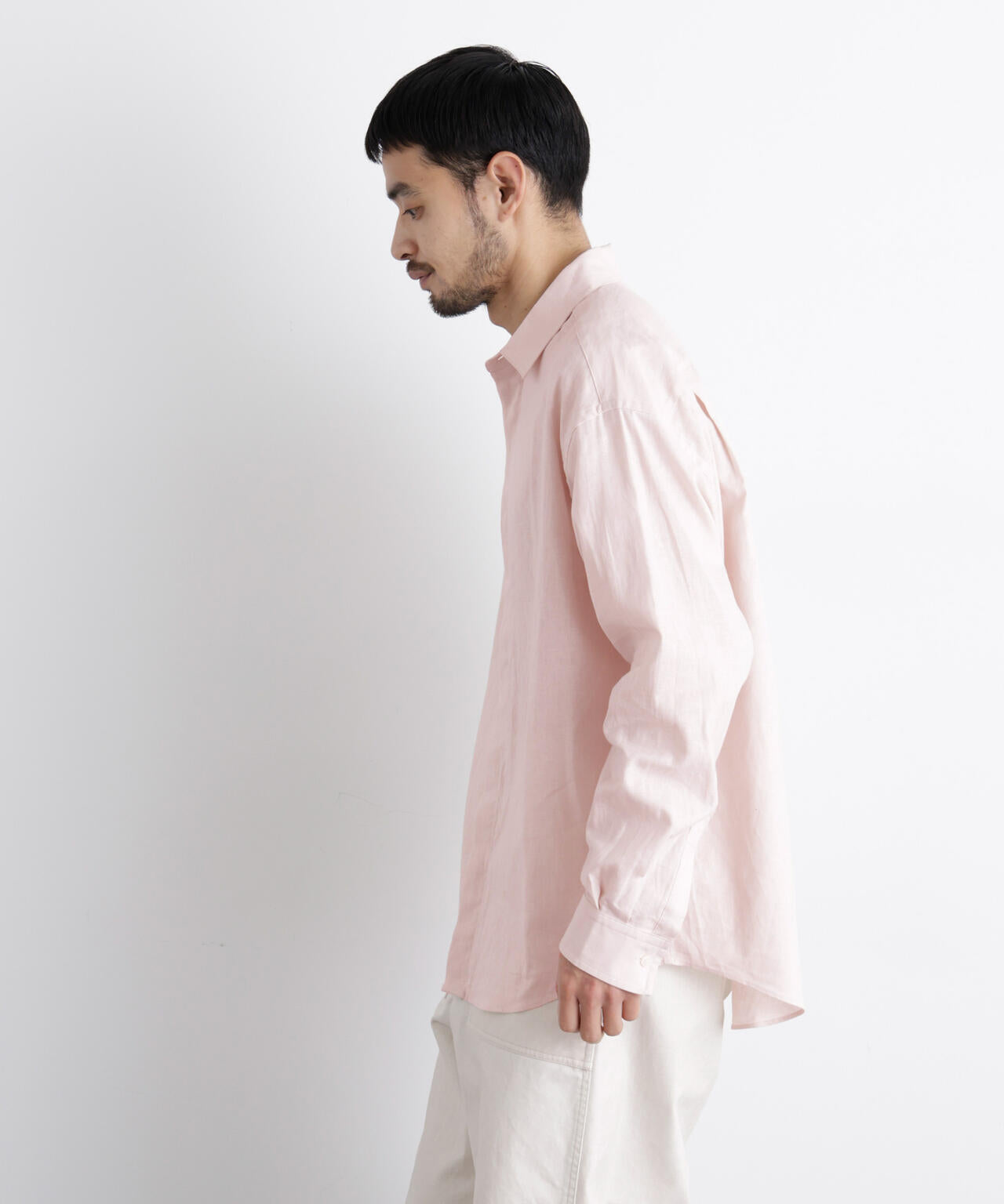 「FRENCH LINEN」リネンコットンレギュラーシャツ