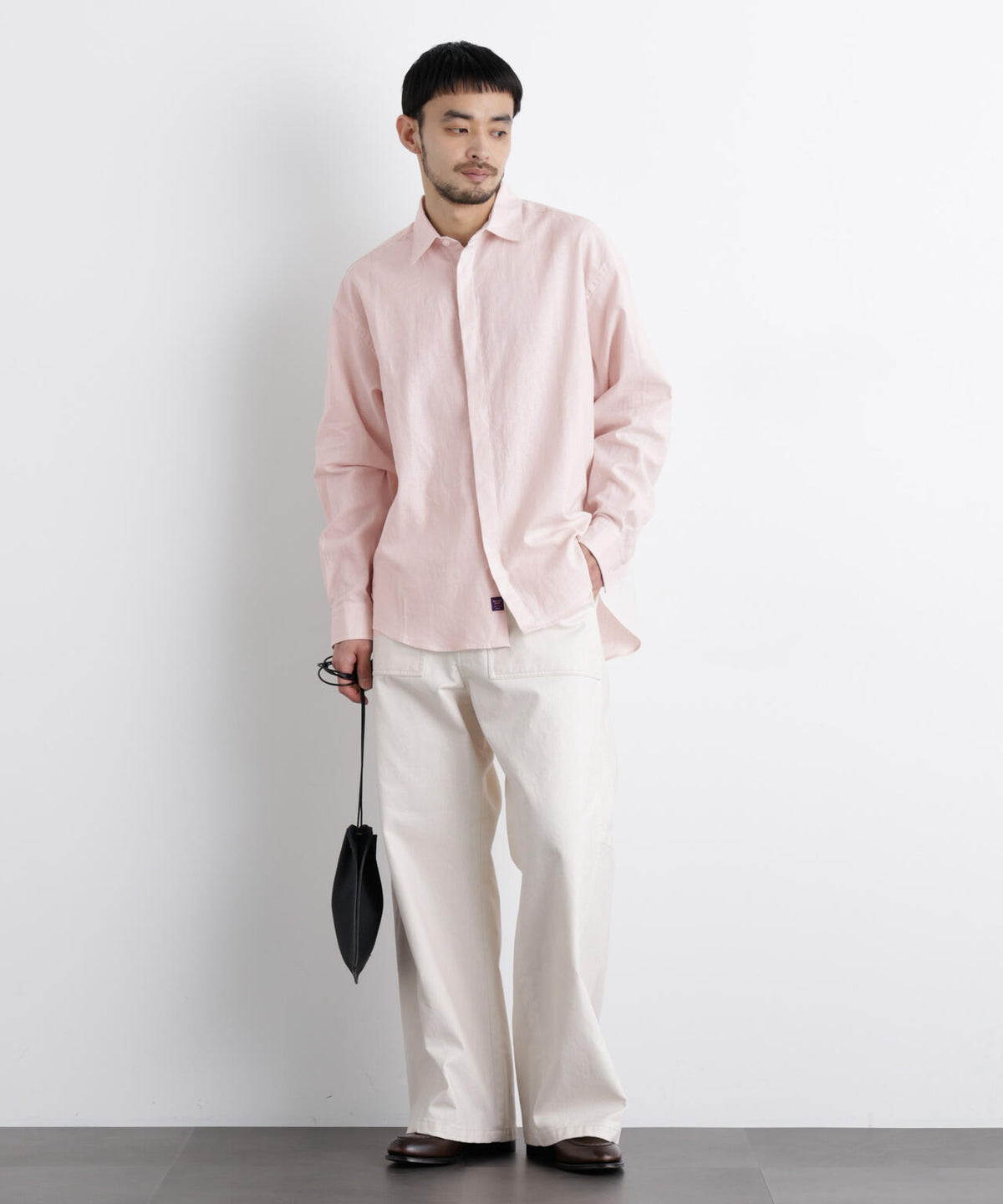 「FRENCH LINEN」リネンコットンレギュラーシャツ