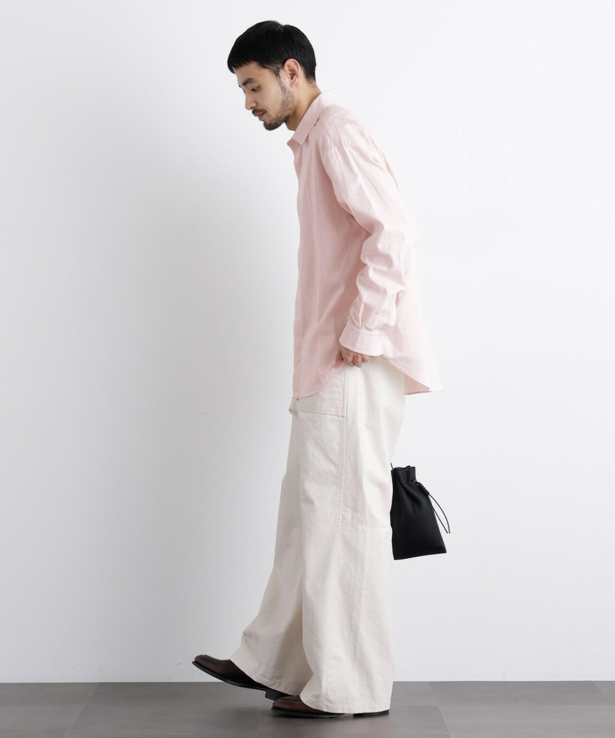 「FRENCH LINEN」リネンコットンレギュラーシャツ