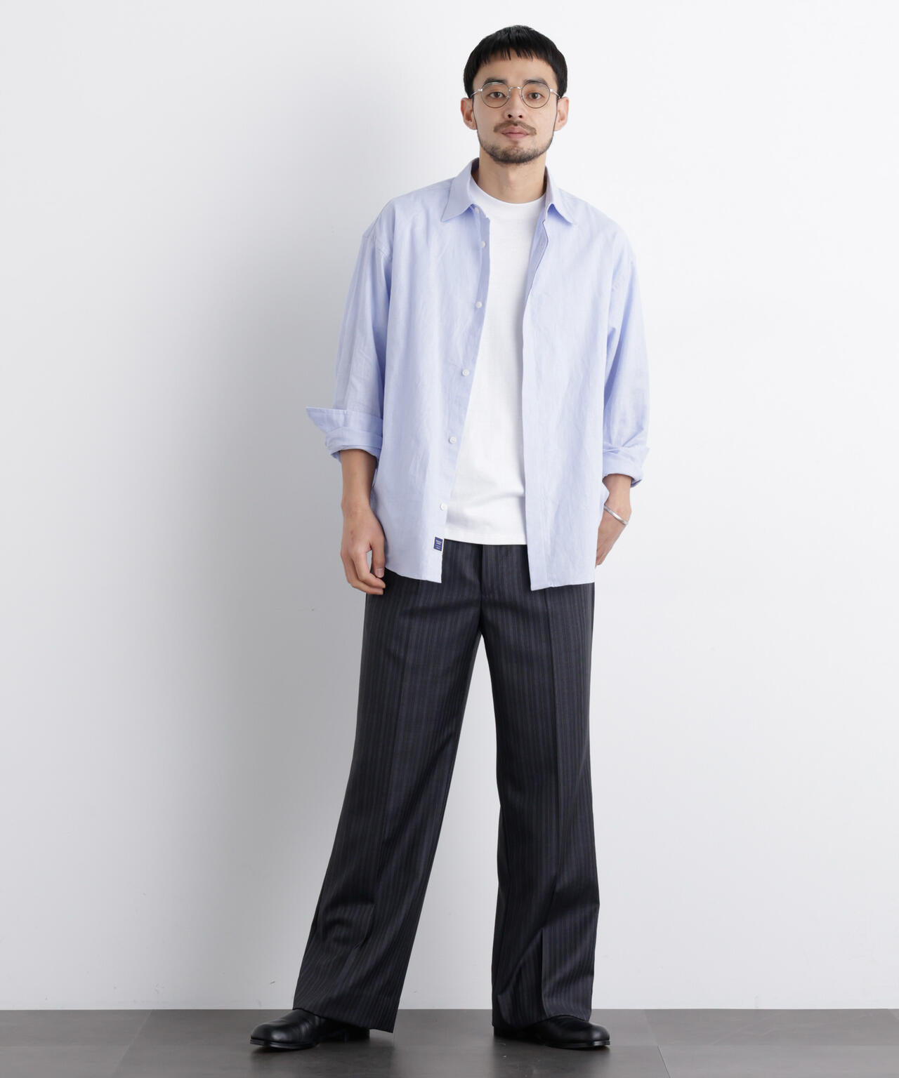 「FRENCH LINEN」リネンコットンレギュラーシャツ