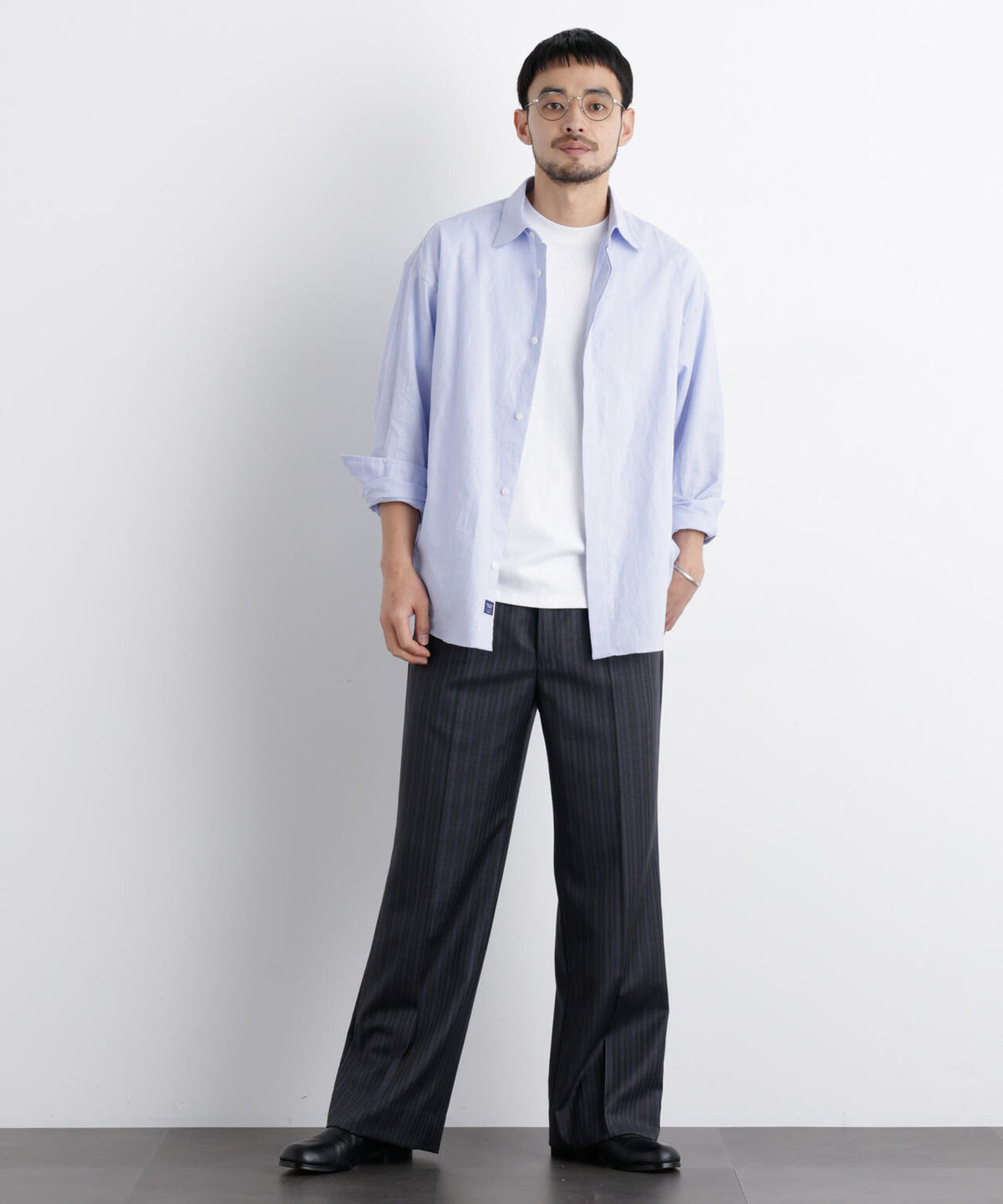 「FRENCH LINEN」リネンコットンレギュラーシャツ