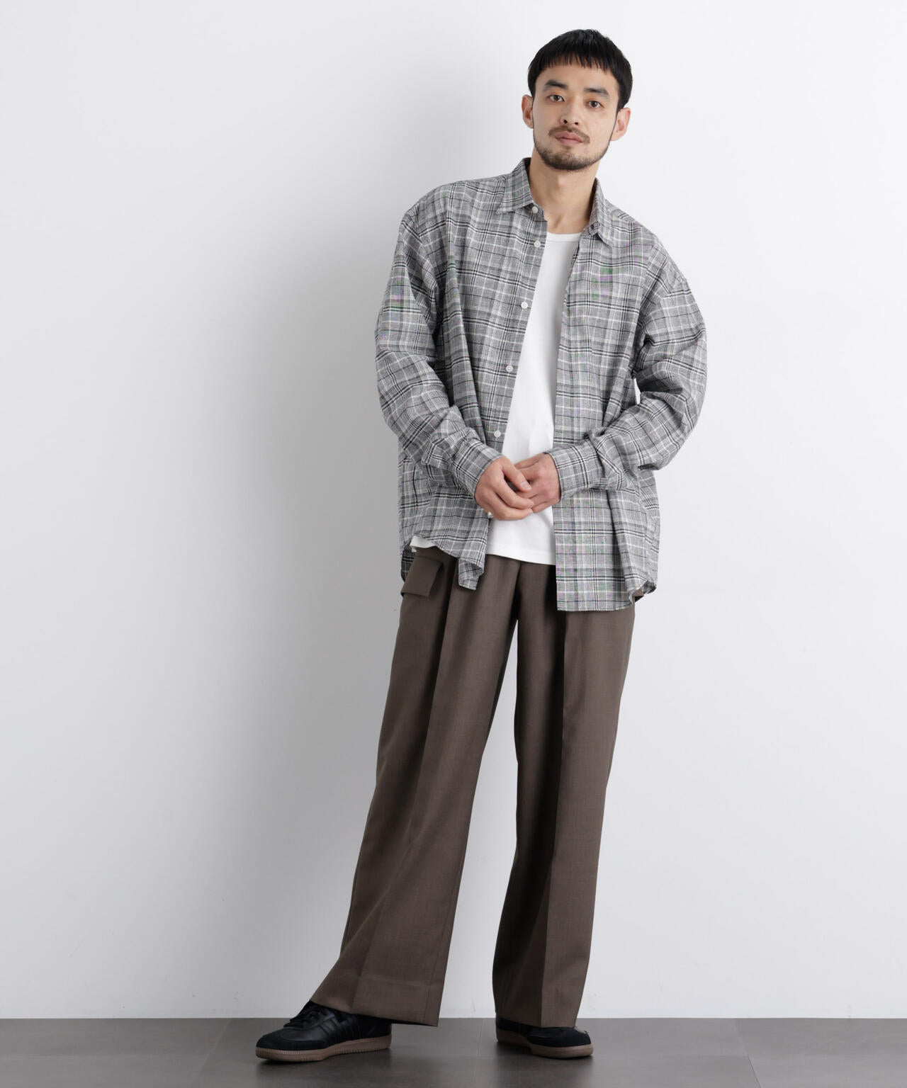 「FRENCH LINEN」リネンコットンレギュラーシャツ