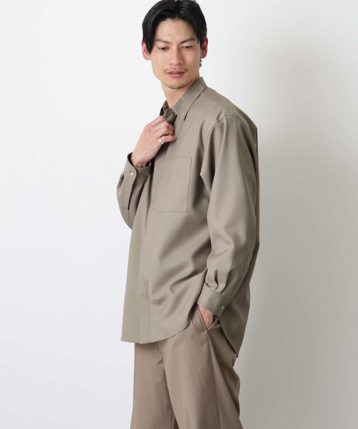 「Gavante」ドライギャバレギュラーカラーシャツ