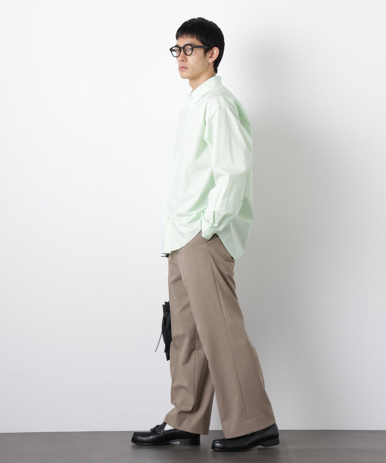 「大人のワイドシャツ」レギュラーカラー 長袖