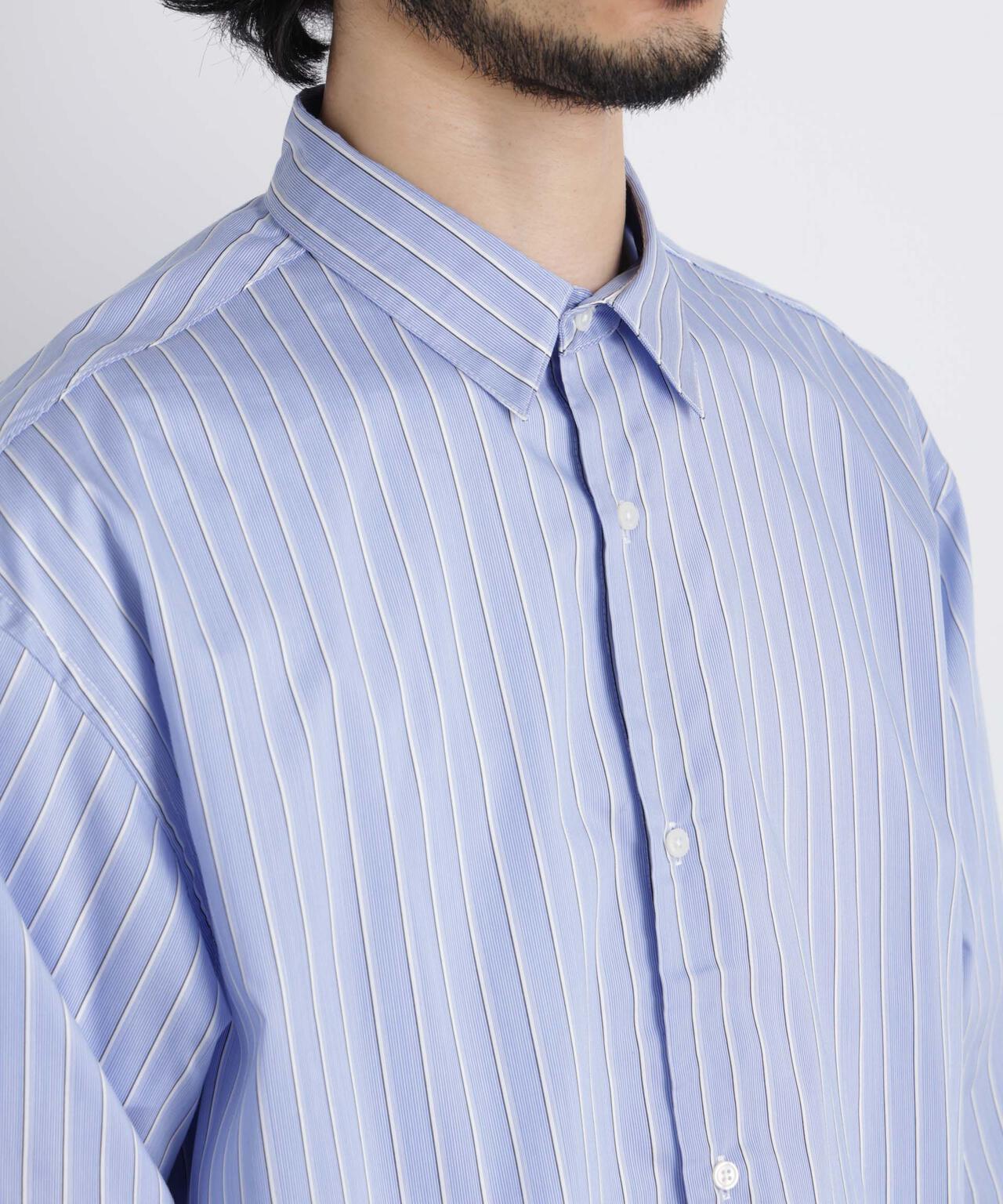 「OtoNANO」大人のワイドシャツレギュラーカラーストライプ長袖