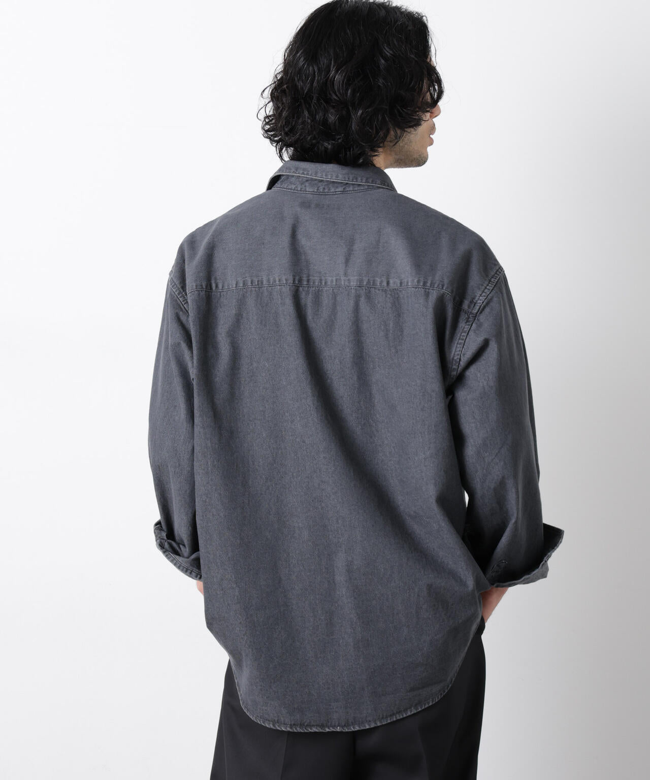 「OtoNANO」大人のワイドシャツ デニムシャツ 長袖