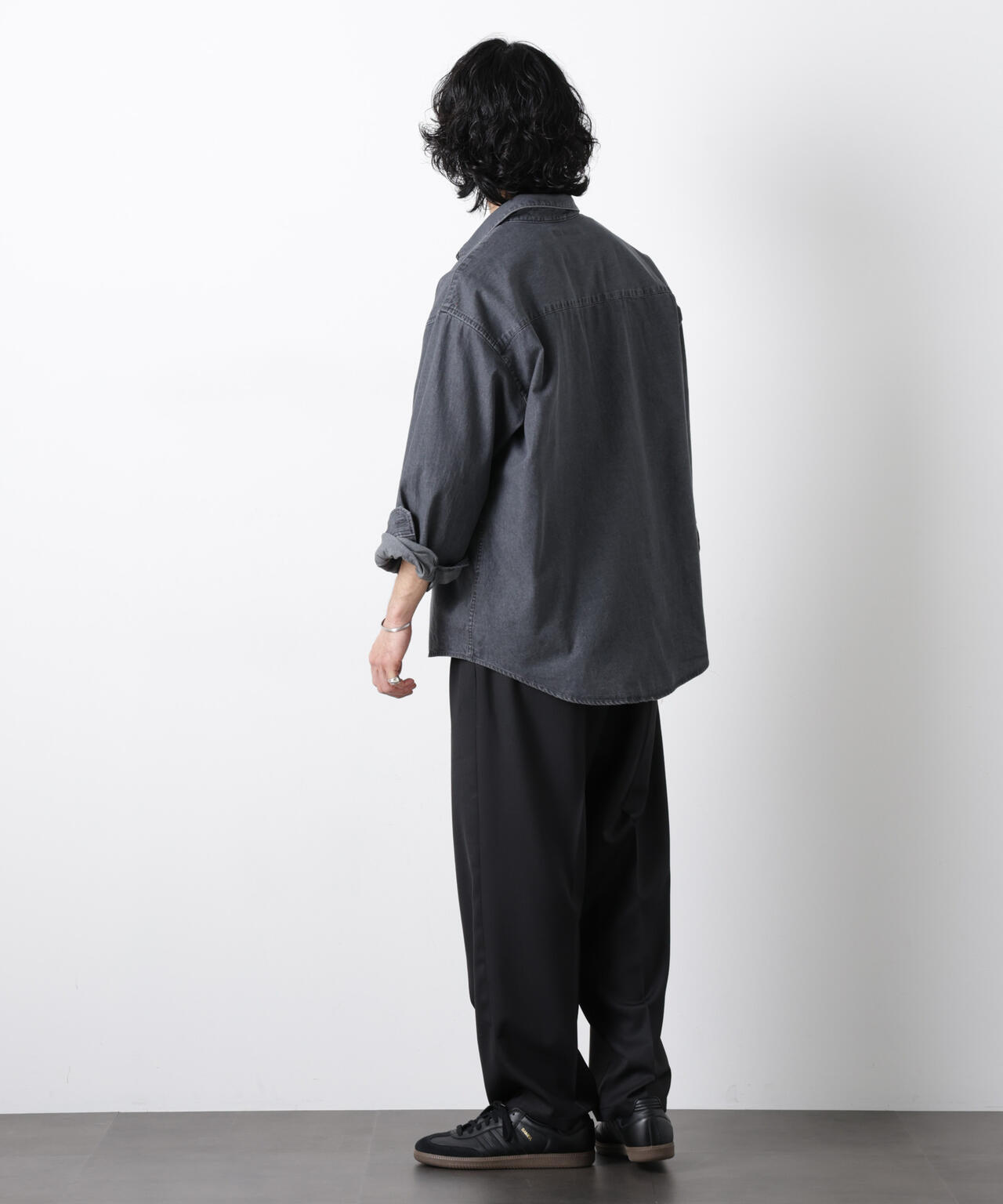 「OtoNANO」大人のワイドシャツ デニムシャツ 長袖